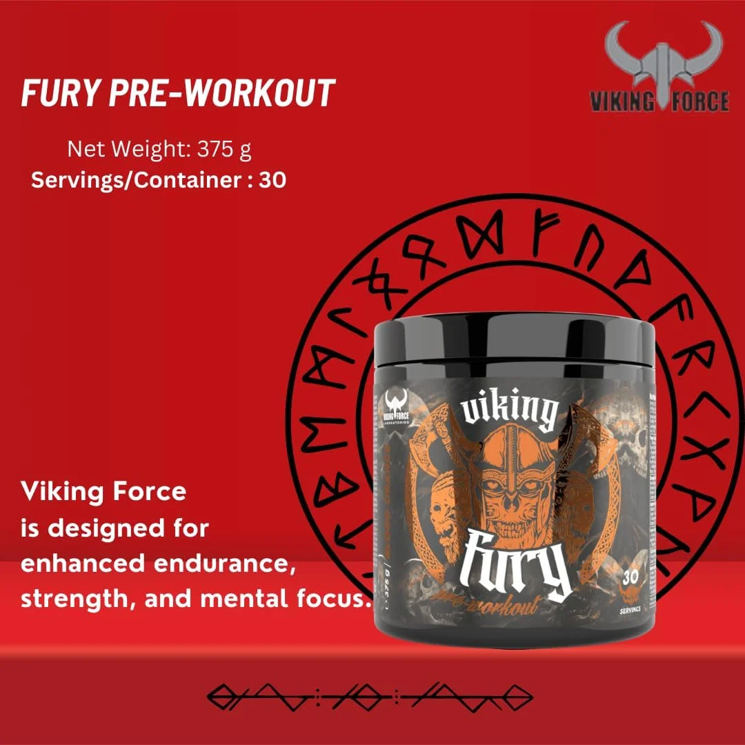 مکمل قبل از تمرین VIKING FORCE Fury - طعم کولا - 300 گرم | افزایش دهنده انرژی، تمرکز و استقامت | حاوی کراتین، بتا آلانین و کافئین مکمل قبل از تمرین VIKING FORCE Fury - طعم کولا - 300 گرم | افزایش دهنده انرژی، تمرکز و استقامت | حاوی کراتین، بتا آلانین و کافئین