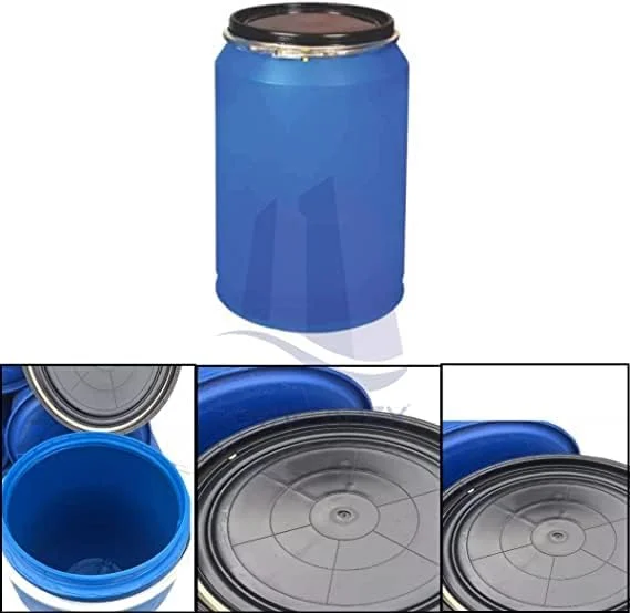 بشکه 220 لیتری مواد غذایی Biella، رنگ آبی، مخزن ذخیره سازی PVC درب باز برای مصارف گوناگون