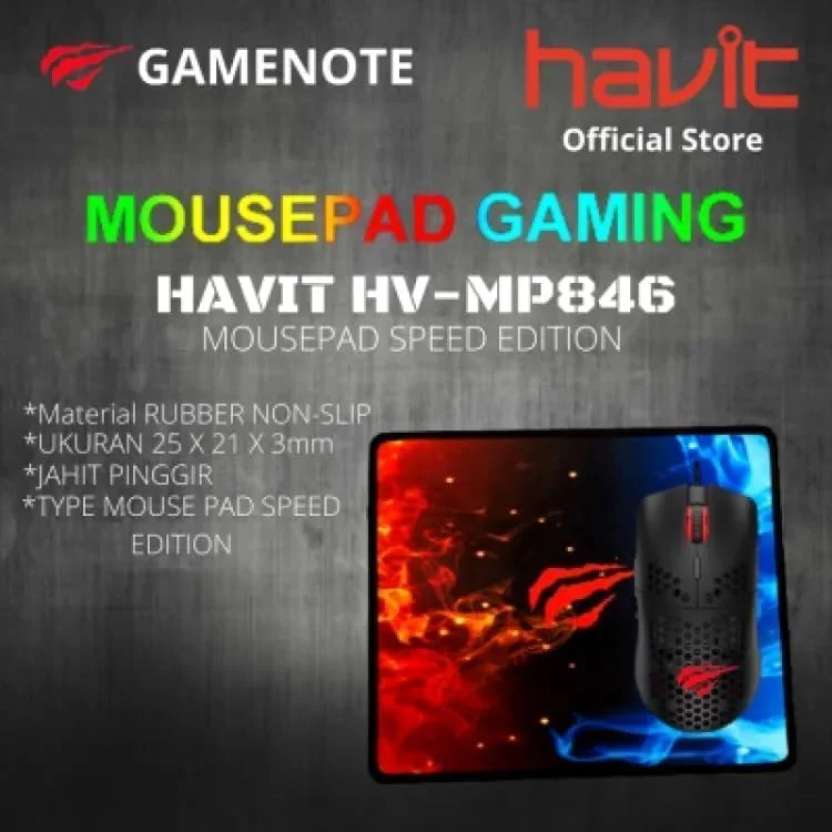 ماوس پد گیمینگ Havit Gamenote MP846 - ابعاد 250 × 210 × 2 میلیمتر، پایه لاستیکی ضد لغزش، سطح صاف و ضد آب، لبههای دوخته شده بادوام و ضد سایش، ماوس پد جمع و جور برای بازی و کار ماوس پد گیمینگ Havit Gamenote MP846 - ابعاد 250 × 210 × 2 میلیمتر، پایه لاستیکی ضد لغزش، سطح صاف و ضد آب، لبههای دوخته شده بادوام و ضد سایش، ماوس پد جمع و جور برای بازی و کار