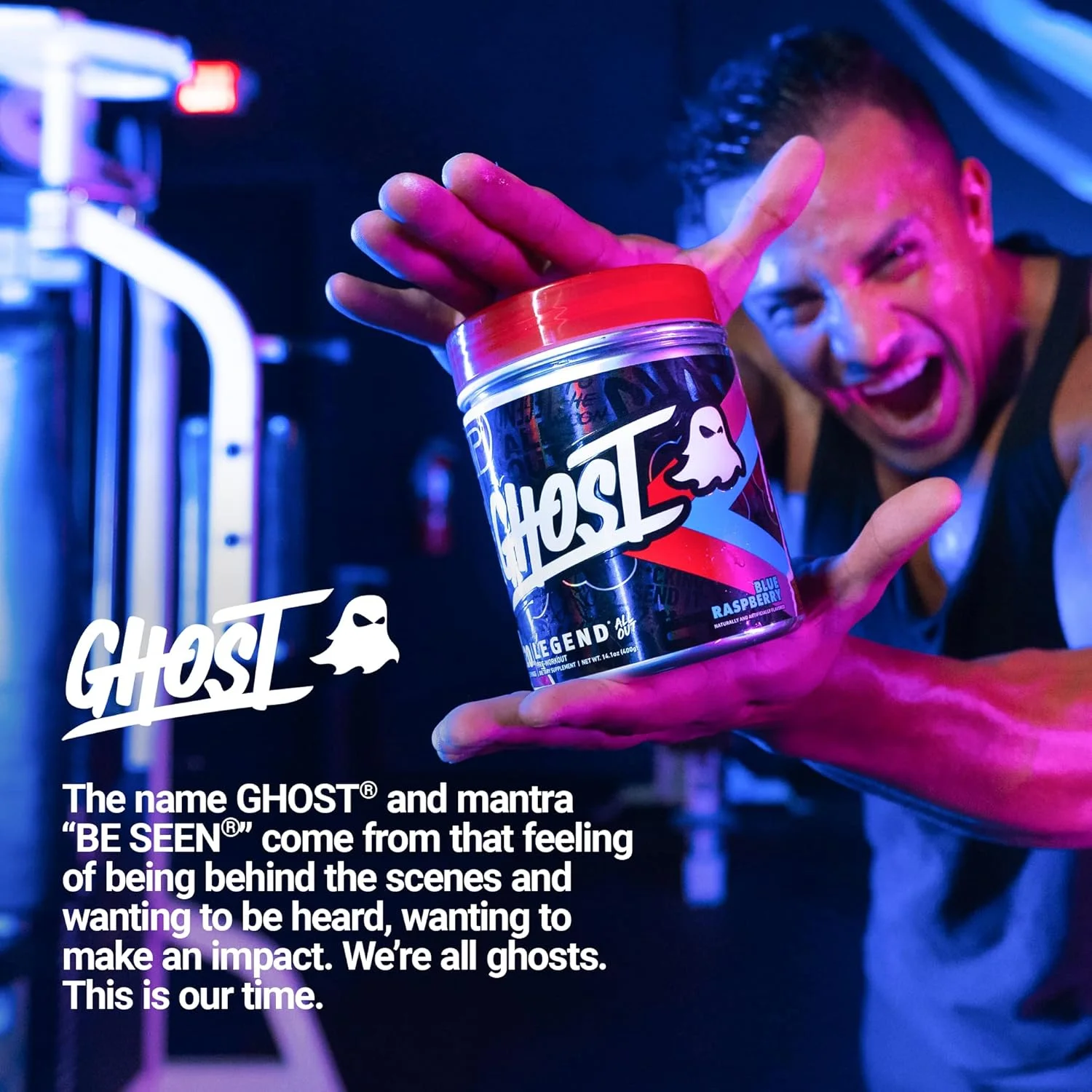 پودر مکمل قبل از تمرین GHOST Legend، Legend All Out، تمشک آبی - 20 سروینگ - مکمل قبل از تمرین برای مردان و زنان - ترکیب کافئین، ال-سیترولین و بتا آلانین - بدون شکر پودر مکمل قبل از تمرین GHOST Legend، Legend All Out، تمشک آبی - 20 سروینگ - مکمل قبل از تمرین برای مردان و زنان - ترکیب کافئین، ال-سیترولین و بتا آلانین - بدون شکر