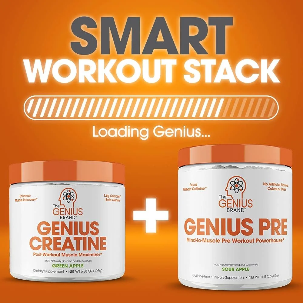 پودر کراتین مونوهیدرات میکرونیزه Genius، مکمل بعد از تمرین، سیب سبز - 100% طعم دهنده و شیرین کننده طبیعی - پشتیبانی از عضله سازی، انرژی سلولی و عملکرد شناختی - 195 گرم پودر کراتین مونوهیدرات میکرونیزه Genius، مکمل بعد از تمرین، سیب سبز - 100% طعم دهنده و شیرین کننده طبیعی - پشتیبانی از عضله سازی، انرژی سلولی و عملکرد شناختی - 195 گرم