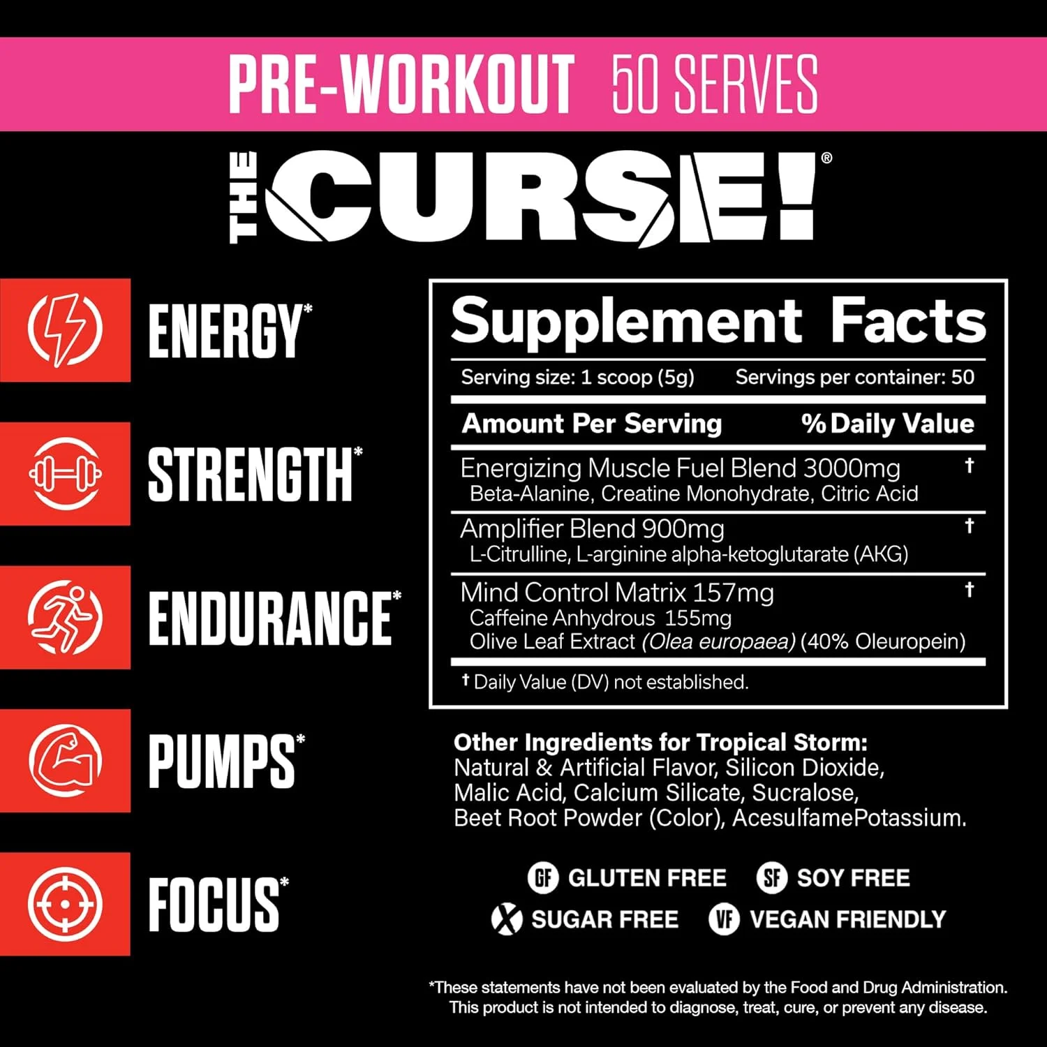 مکمل قبل از تمرین JNX Sports The Curse! - انرژی و تمرکز شدید، افزایش فوری قدرت، افزایش جریان خون - تقویت کننده نیتریک اکسید با کراتین و کافئین - مردان و زنان | Tropical Storm | 50 سروینگ مکمل قبل از تمرین JNX Sports The Curse! - انرژی و تمرکز شدید، افزایش فوری قدرت، افزایش جریان خون - تقویت کننده نیتریک اکسید با کراتین و کافئین - مردان و زنان | Tropical Storm | 50 سروینگ