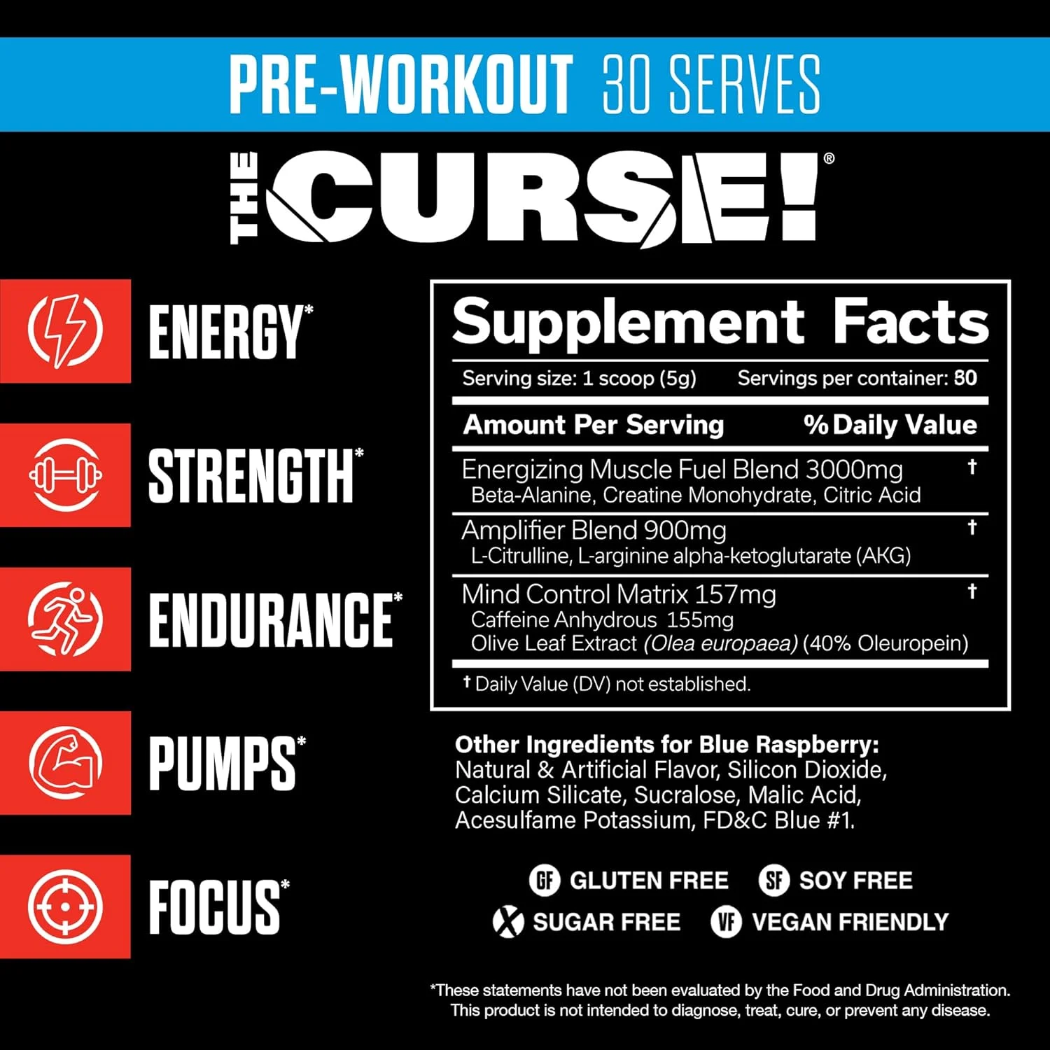 پودر مکمل قبل از تمرین JNX SPORTS The Curse! - تمشک آبی 30 سروینگ | قبل از تمرین: افزایش قدرت، انرژی + تمرکز برای مردان و زنان | کافئین، بتا آلانین، کراتین و ال-سیترولین پودر مکمل قبل از تمرین JNX SPORTS The Curse! - تمشک آبی 30 سروینگ | قبل از تمرین: افزایش قدرت، انرژی + تمرکز برای مردان و زنان | کافئین، بتا آلانین، کراتین و ال-سیترولین
