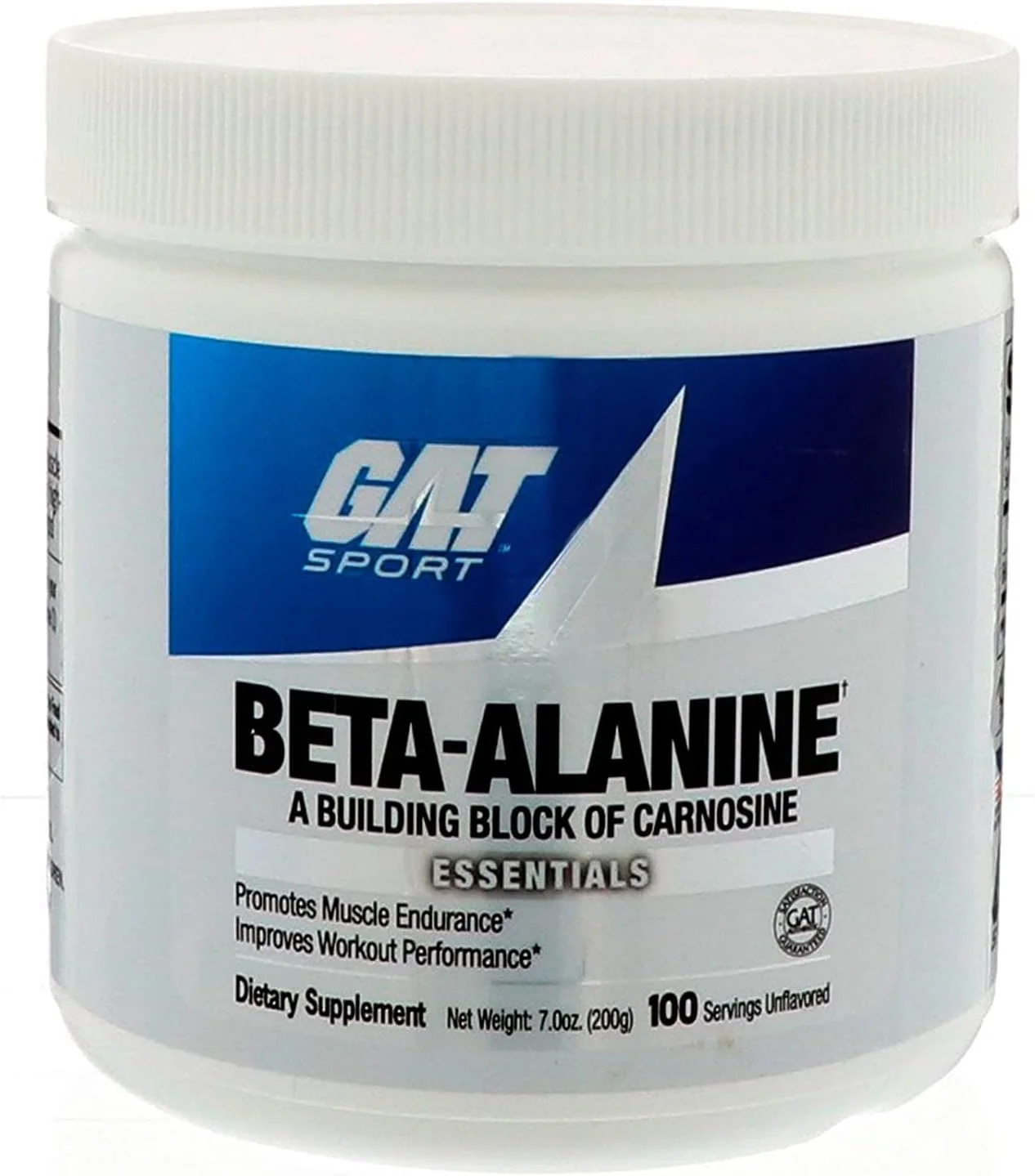مکمل بتا آلانین بدون طعم GAT (200 گرم)