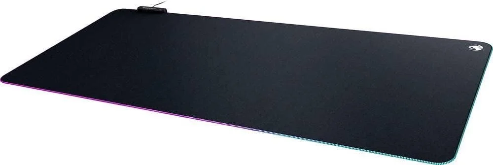 ماوس پد گیمینگ Roccat Sense Aimo XXL - نورپردازی LED، حداکثر دقت، زیره لاستیکی، (900 mm X 400 3.5 mm)، مشکی