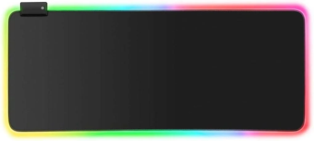 ماوس پد SKEIDO، ماوس پد گیمینگ RGB، ماوس پد LED نرم و بزرگ با ابعاد بزرگ، پد ماوس کیبورد کامپیوتر ضد آب، پایه لاستیکی ضد لغزش و لبه های دوخته شده بادوام برای گیمرها 80 x 30 سانتی متر