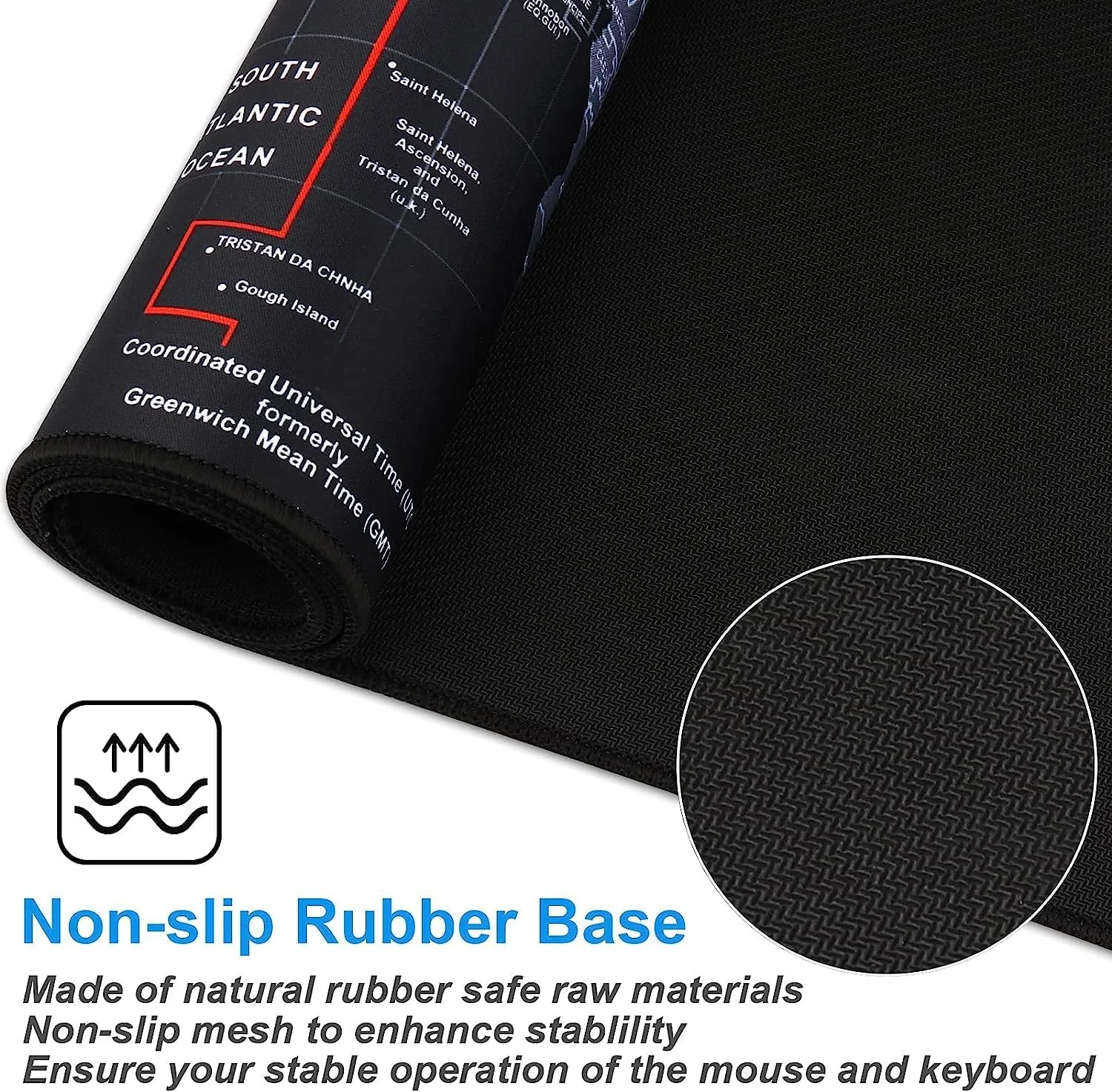 پد ماوس گیمینگ SKY-TOUCH سایز 90x40cm، پد ماوس ضد لغزش، پد ماوس طرح نقشه جهان با پایه لاستیکی و لبه های دوخته شده برای گیمرها و دفاتر پد ماوس گیمینگ SKY-TOUCH سایز 90x40cm، پد ماوس ضد لغزش، پد ماوس طرح نقشه جهان با پایه لاستیکی و لبه های دوخته شده برای گیمرها و دفاتر