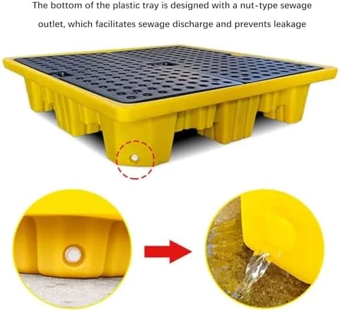 سینی ضد نشت مخزن روغن، سکوی مهار نشت، سکوی ضد لغزش، پالت پلی اتیلن برای استفاده های صنعتی در کارخانه ها و گاراژهای انبارهای مدولار