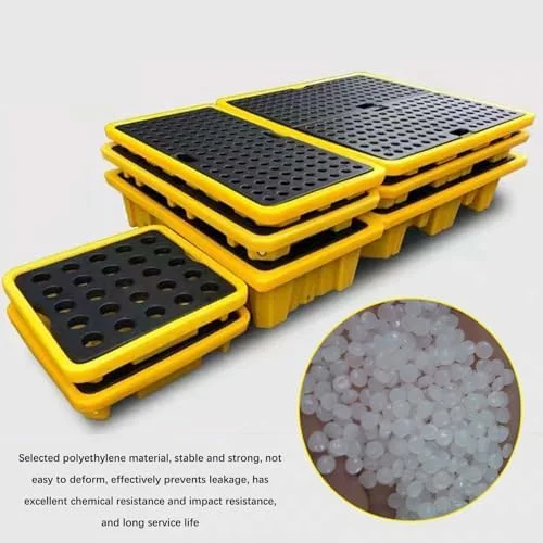 سینی ضد نشت مخزن روغن، سکوی مهار نشت، سکوی ضد لغزش، پالت پلی اتیلن برای استفاده های صنعتی در کارخانه ها و گاراژهای انبارهای مدولار