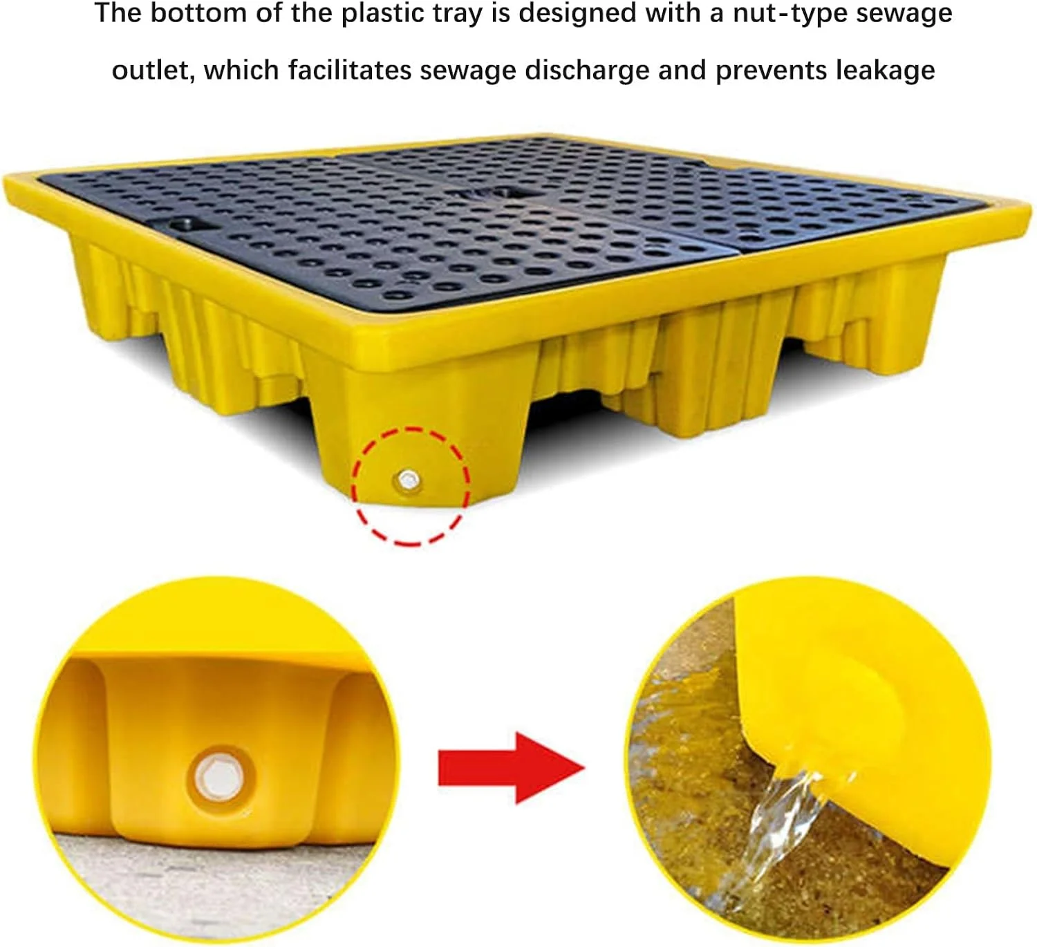 سینی ضد نشت مخزن روغن، سکوی مهار نشت، سکوی ضد لغزش، پالت پلی اتیلن برای استفاده های صنعتی در کارخانه ها و گاراژهای انبارهای مدولار