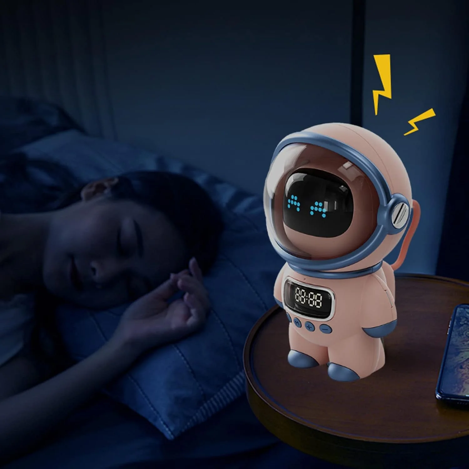 اسپیکر هوشمند رومیزی Zerodis با طراحی لامپ دکوراتیو، صدای HD 6 واتی، دارای ساعت و چراغ خواب، مناسب برای دکوراسیون اتاق خواب، اتاق نشیمن، صدای هوشمند (صورتی) اسپیکر هوشمند رومیزی Zerodis با طراحی لامپ دکوراتیو، صدای HD 6 واتی، دارای ساعت و چراغ خواب، مناسب برای دکوراسیون اتاق خواب، اتاق نشیمن، صدای هوشمند (صورتی)