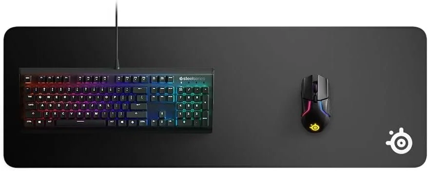 ماوس پد گیمینگ پارچه ای SteelSeries QcK Edge - لبه های دوخته شده بدون ساییدگی - بهینه شده برای حسگرهای بازی - سایز XL (900 x 300 x 2mm) - مشکی