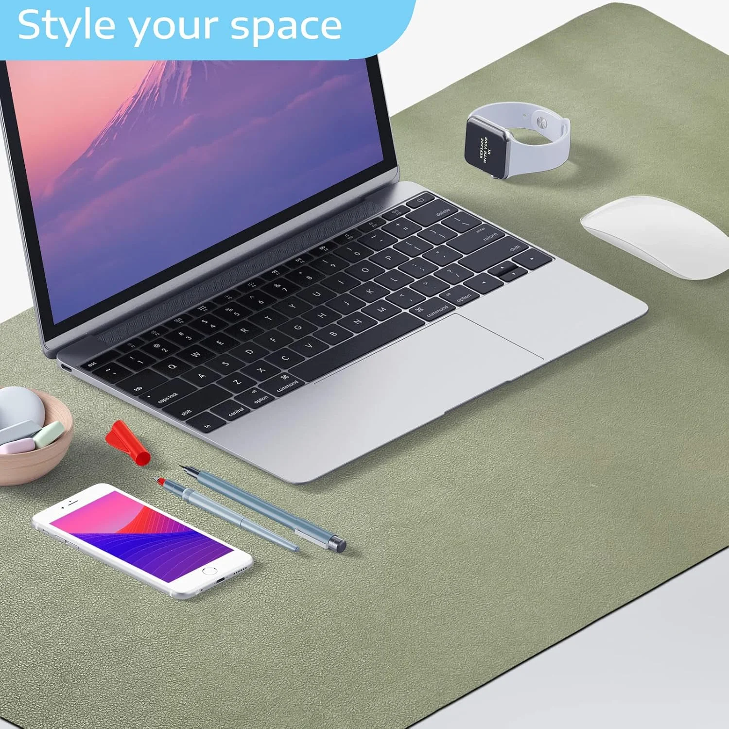 پد ماوس بزرگ SKY-TOUCH، 80x40 سانتی متر، پد کامپیوتر چرمی، زیرانداز میز اداری، پد ماوس گیمینگ بزرگ، ضد لغزش، ضد آب، محافظ زیرانداز میز با قابلیت استفاده دو طرفه (سبز/نقره ای) پد ماوس بزرگ SKY-TOUCH، 80x40 سانتی متر، پد کامپیوتر چرمی، زیرانداز میز اداری، پد ماوس گیمینگ بزرگ، ضد لغزش، ضد آب، محافظ زیرانداز میز با قابلیت استفاده دو طرفه (سبز/نقره ای)