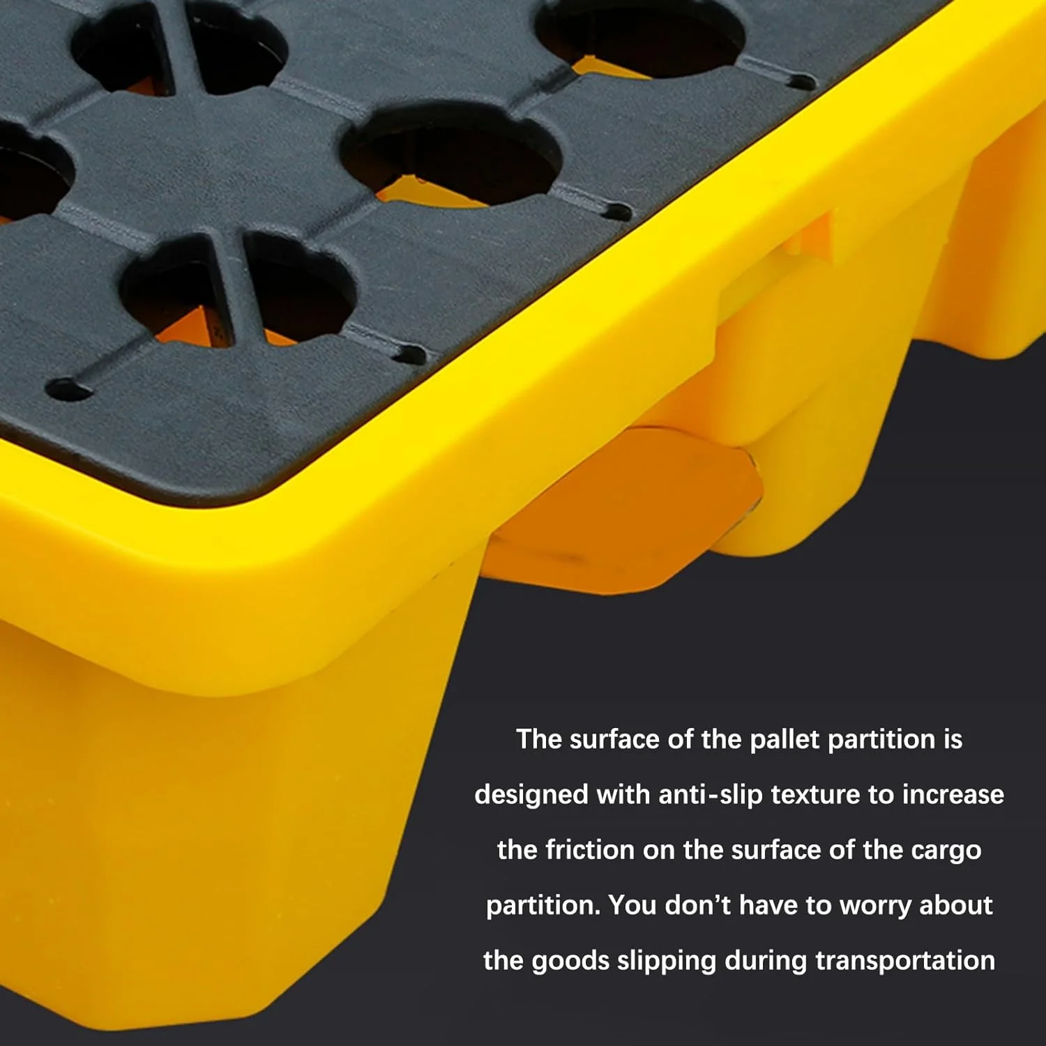 سینی مخزن روغن ضد ریزش، پلتفرم مهار نشت پلی اتیلن ماژولار برای استفاده در انبار صنعتی و کارگاه، ضد نشت و قابل انباشت برای بشکه های روغن و قوطی های رنگ