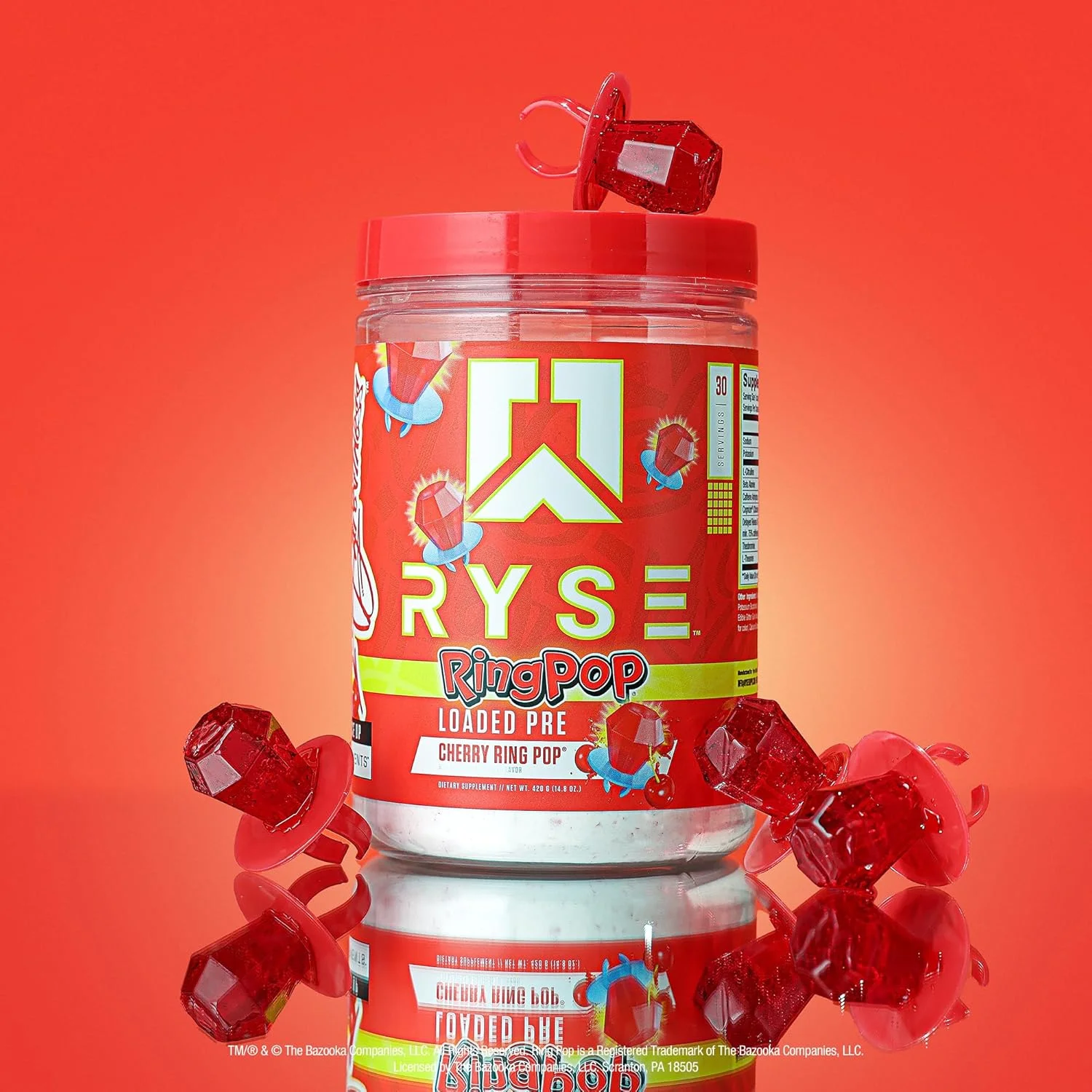 پودر مکمل قبل از تمرین RYSE Up برای مردان و زنان | پمپ، انرژی، تمرکز | بتا آلانین + سیترولین | 390 میلی گرم کافئین | 30 سروینگ (چری رینگ پاپ) پودر مکمل قبل از تمرین RYSE Up برای مردان و زنان | پمپ، انرژی، تمرکز | بتا آلانین + سیترولین | 390 میلی گرم کافئین | 30 سروینگ (چری رینگ پاپ)