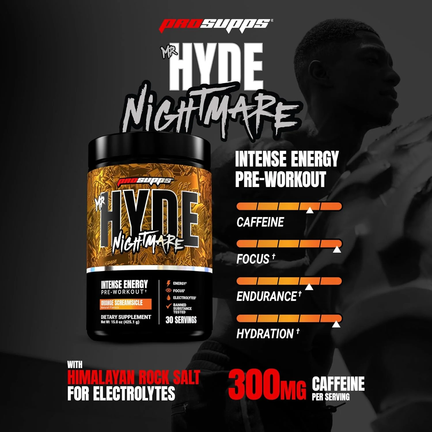 پودر نوشیدنی انرژی زا قبل از تمرین PROSUPPS Hyde Nightmare - انرژی شدید، تمرکز ذهنی و عملکرد بالا - مملو از سیترولین، بتا آلانین و نوتروپیک ها (30 سروینگ، بستنی) پودر نوشیدنی انرژی زا قبل از تمرین PROSUPPS Hyde Nightmare - انرژی شدید، تمرکز ذهنی و عملکرد بالا - مملو از سیترولین، بتا آلانین و نوتروپیک ها (30 سروینگ، بستنی)