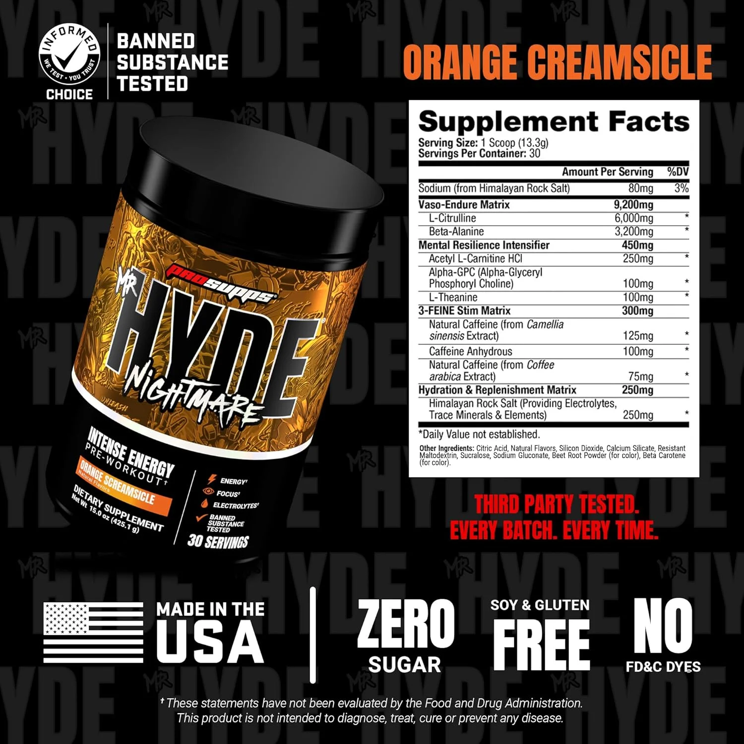 پودر نوشیدنی انرژی زا قبل از تمرین PROSUPPS Hyde Nightmare - انرژی شدید، تمرکز ذهنی و عملکرد بالا - مملو از سیترولین، بتا آلانین و نوتروپیک ها (30 سروینگ، بستنی) پودر نوشیدنی انرژی زا قبل از تمرین PROSUPPS Hyde Nightmare - انرژی شدید، تمرکز ذهنی و عملکرد بالا - مملو از سیترولین، بتا آلانین و نوتروپیک ها (30 سروینگ، بستنی)