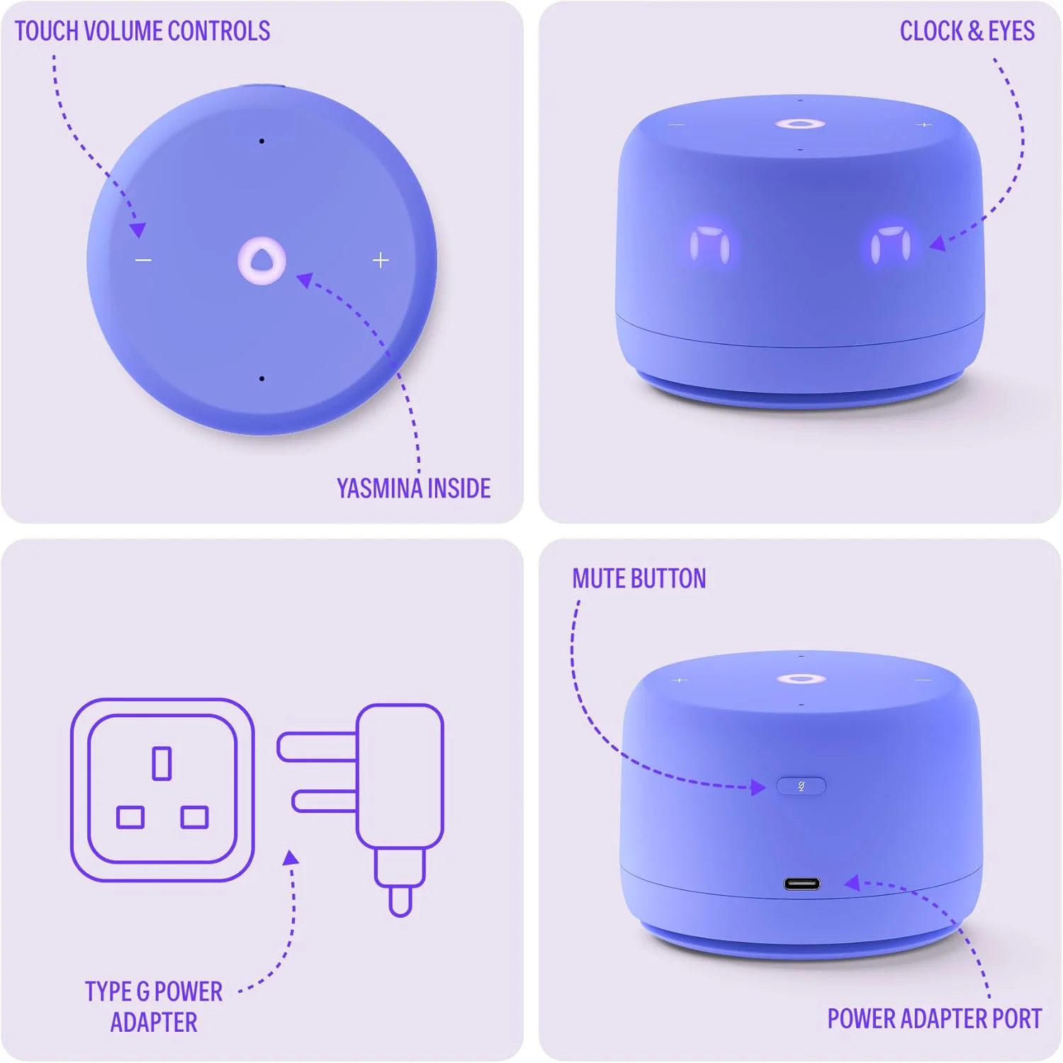 اسپیکر هوشمند یانگو یاسمینا لایت | اسپیکر هوش مصنوعی | صدای کامل، عملکرد جسورانه، جفت شدن استریو | صحبت به زبان انگلیسی و عربی | فیلم ها، سریال ها، موسیقی، قرآن نامحدود YangoPlay | معلم و مترجم کودکان | بنفش اسپیکر هوشمند یانگو یاسمینا لایت | اسپیکر هوش مصنوعی | صدای کامل، عملکرد جسورانه، جفت شدن استریو | صحبت به زبان انگلیسی و عربی | فیلم ها، سریال ها، موسیقی، قرآن نامحدود YangoPlay | معلم و مترجم کودکان | بنفش