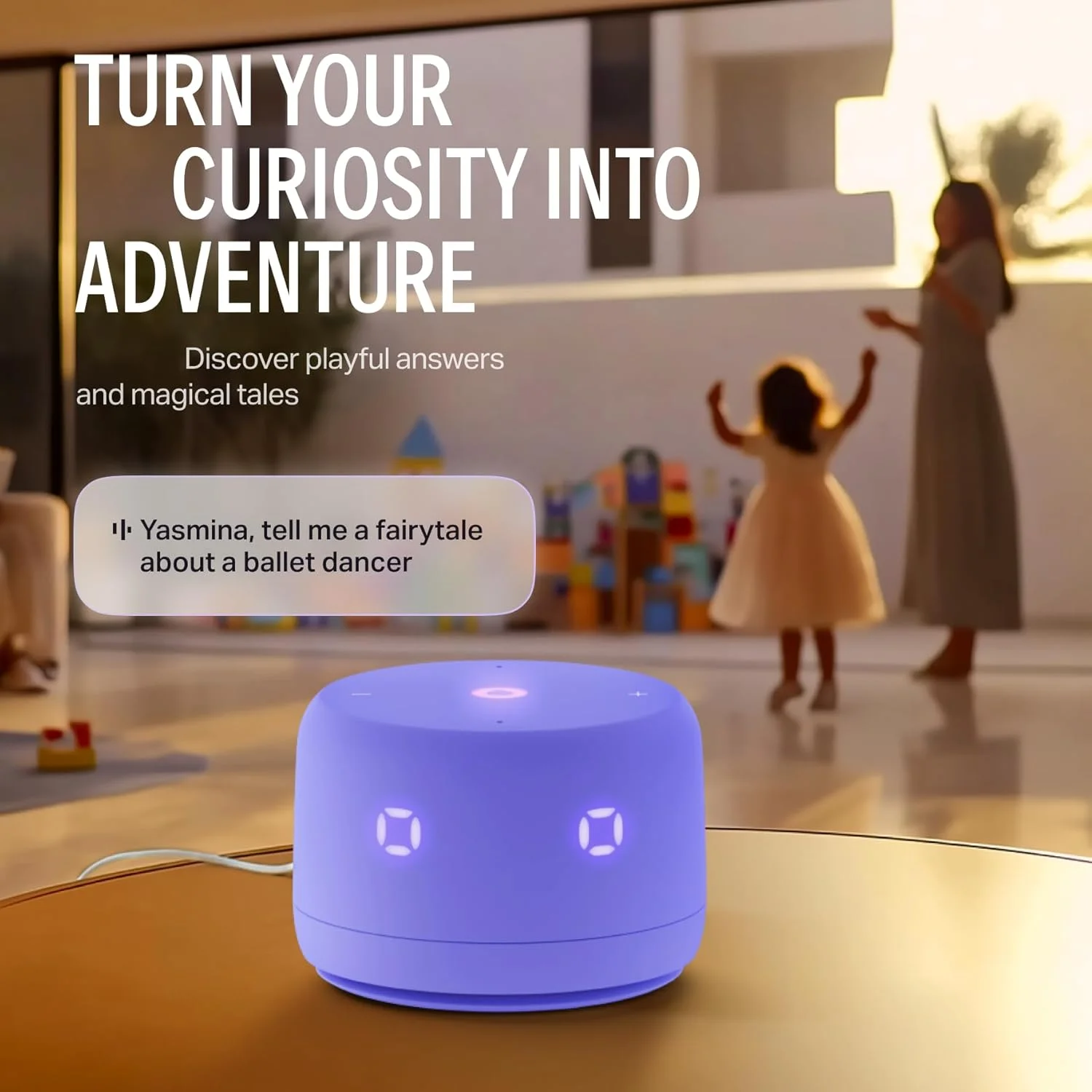 اسپیکر هوشمند یانگو یاسمینا لایت | اسپیکر هوش مصنوعی | صدای کامل، عملکرد جسورانه، جفت شدن استریو | صحبت به زبان انگلیسی و عربی | فیلم ها، سریال ها، موسیقی، قرآن نامحدود YangoPlay | معلم و مترجم کودکان | بنفش اسپیکر هوشمند یانگو یاسمینا لایت | اسپیکر هوش مصنوعی | صدای کامل، عملکرد جسورانه، جفت شدن استریو | صحبت به زبان انگلیسی و عربی | فیلم ها، سریال ها، موسیقی، قرآن نامحدود YangoPlay | معلم و مترجم کودکان | بنفش