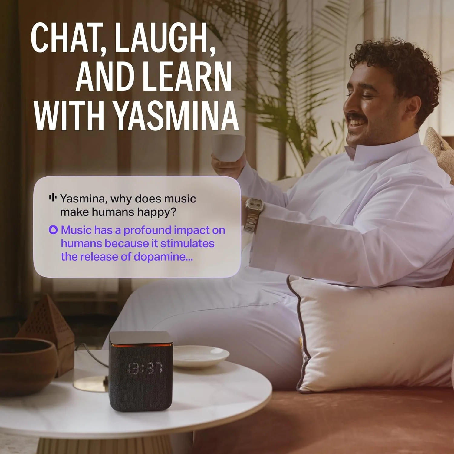 Yango Yasmina Midi | بلندگوی هوشمند AI | صدای ممتاز، باس عمیق و جفتسازی استریو | صحبت به زبان انگلیسی و عربی | YangoPlay فیلمها، سریالها، موسیقی، قرآن نامحدود | معلم و مترجم کودکان | مشکی Yango Yasmina Midi | بلندگوی هوشمند AI | صدای ممتاز، باس عمیق و جفتسازی استریو | صحبت به زبان انگلیسی و عربی | YangoPlay فیلمها، سریالها، موسیقی، قرآن نامحدود | معلم و مترجم کودکان | مشکی