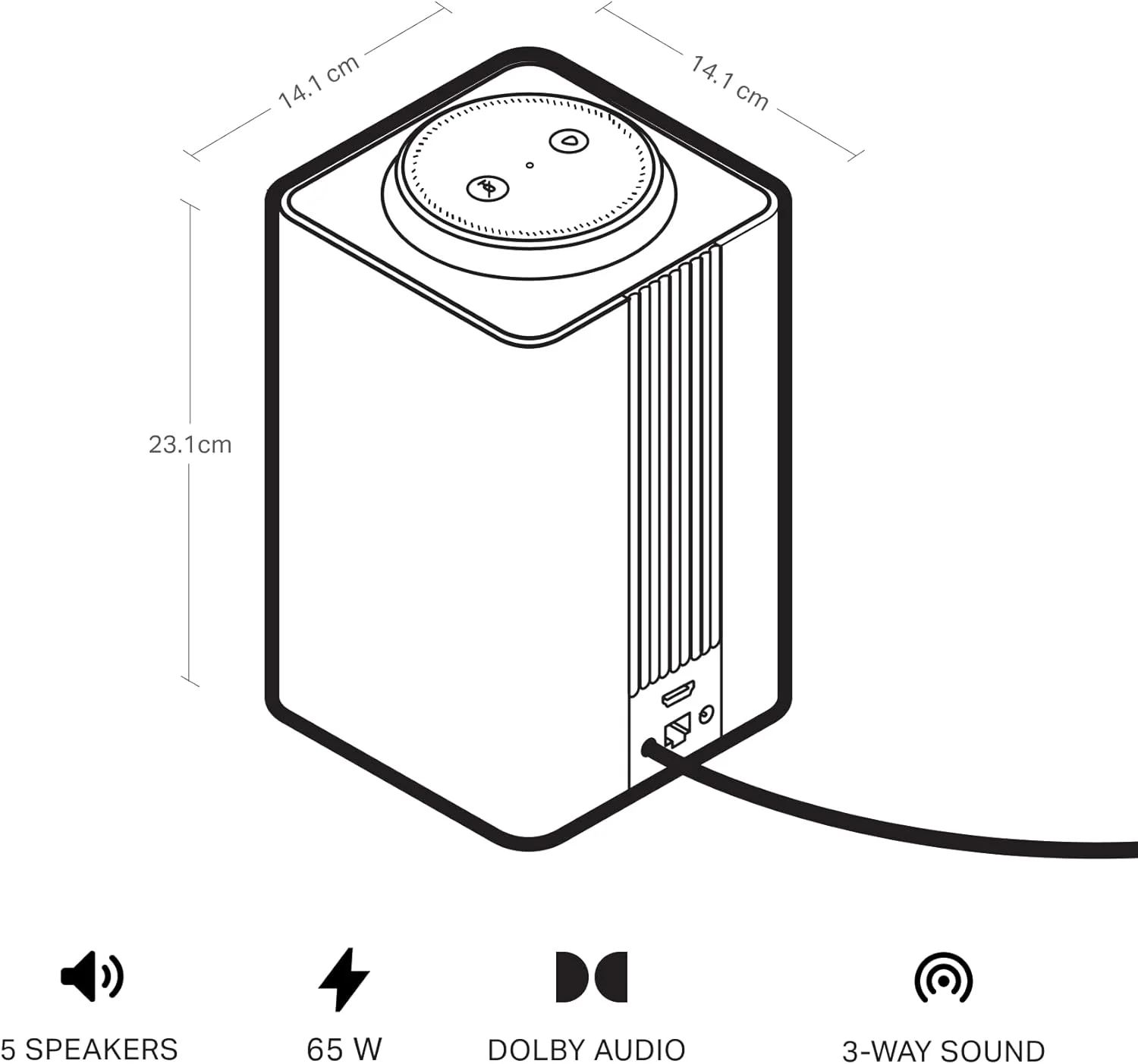 یانگو یاسمینا مکس | اسپیکر هوشمند با هوش مصنوعی | صدای دالبی، بیس غنی و جفت‌سازی استریو | صحبت به زبان انگلیسی و عربی | فیلم‌ها، سریال‌ها، موسیقی و قرآن نامحدود YangoPlay | معلم و مترجم کودکان | بژ