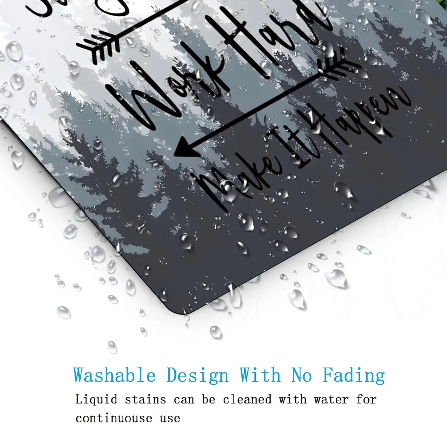 ماوس پد با طرح نقل قول الهام بخش "مثبت بمانید"، پد ماوس با پایه لاستیکی ضد لغزش، لوازم اداری، پد ماوس گیمینگ