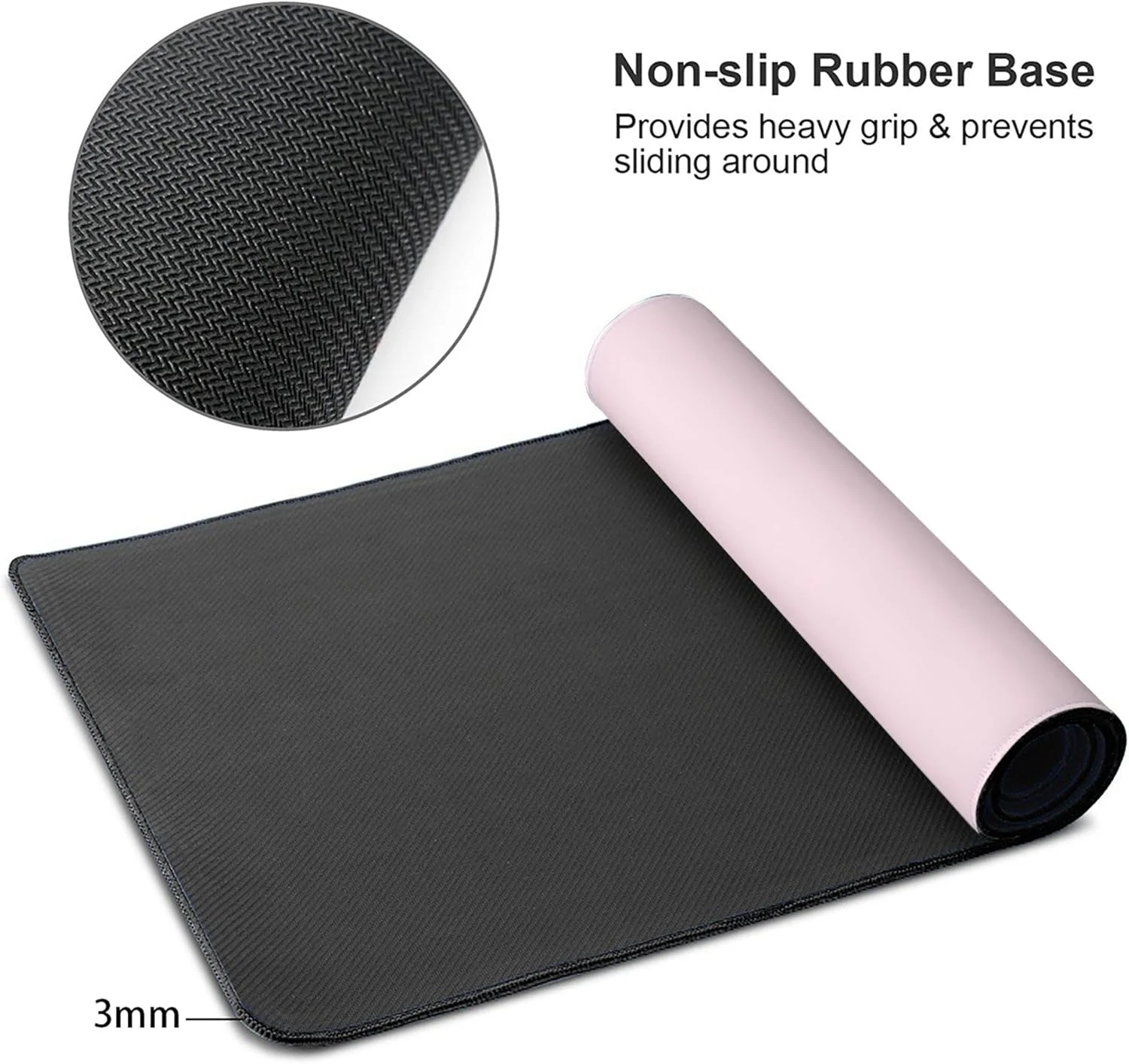 پد موس گیمینگ دخترانه پینوکونی صورتی Kawaii، پد رومیزی بلند و بزرگ XXL، پد موس بزرگ برای صفحه کلید دخترانه برای کار، بازی، دفتر، خانه، 90x40 سانتی متر