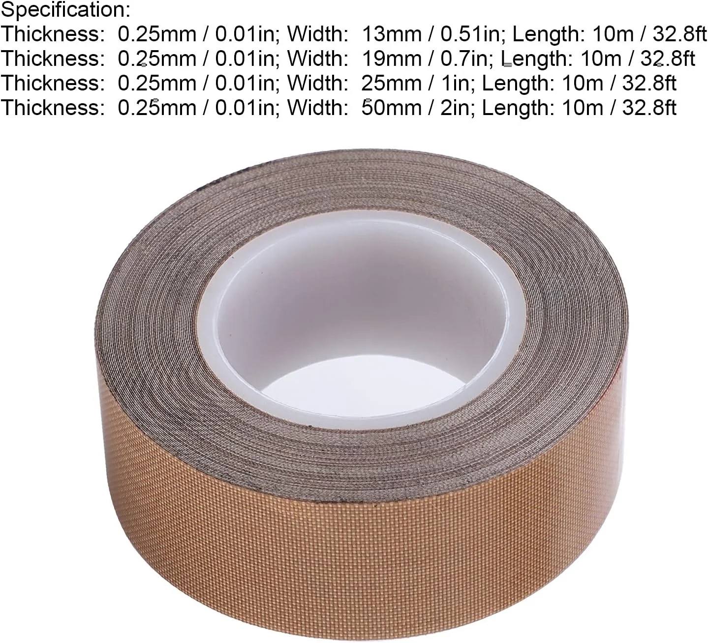 نوار PTFE Eujgoov، رول با ضخامت 0.025 میلیمتر، نوار عایقبندی حرارتی مقاوم در برابر حرارت برای آببندی خلاء، دستگاههای آببندی دستی و ضربهای (0.25mm x 25mm x 10m) نوار PTFE Eujgoov، رول با ضخامت 0.025 میلیمتر، نوار عایقبندی حرارتی مقاوم در برابر حرارت برای آببندی خلاء، دستگاههای آببندی دستی و ضربهای (0.25mm x 25mm x 10m)