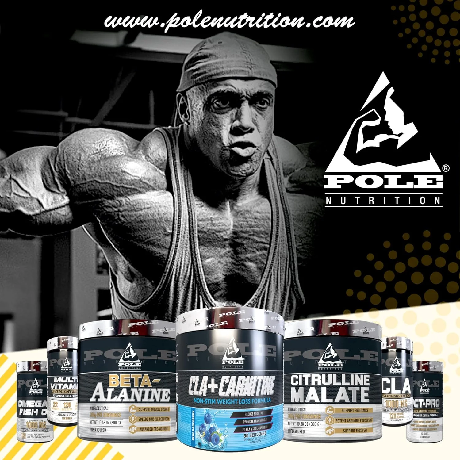 بتا آلانین Pole Nutrition | بدون طعم، 300 گرم، 75 سروینگ بتا آلانین Pole Nutrition | بدون طعم، 300 گرم، 75 سروینگ
