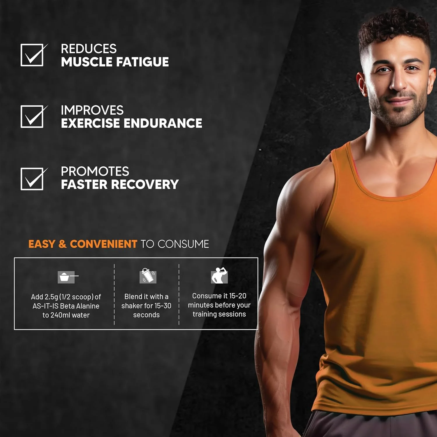 پودر بتا آلانین خالص AS-IT-IS Nutrition، افزایش ظرفیت تمرین/کاهش خستگی عضلانی، تست شده برای خلوص - 250 گرم پودر بتا آلانین خالص AS-IT-IS Nutrition، افزایش ظرفیت تمرین/کاهش خستگی عضلانی، تست شده برای خلوص - 250 گرم