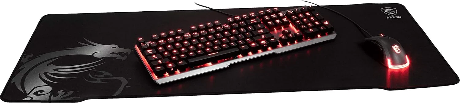 ماوس پد گیمینگ MSI مدل Agility Gd70 سایز XXXL با لبه های دوخته شده، پایه لاستیکی ضد لغزش، ابعاد 91.44x40.64x0.25 سانتی متر ماوس پد گیمینگ MSI مدل Agility Gd70 سایز XXXL با لبه های دوخته شده، پایه لاستیکی ضد لغزش، ابعاد 91.44x40.64x0.25 سانتی متر