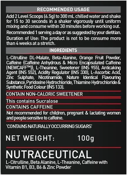 مکمل قبل از تمرین MuscleBlaze 200 Xtreme، 200 میلی گرم کافئین، 200 میلی گرم تیانین، 2000 میلی گرم بتا آلانین، 3000 میلی گرم سیترولین (بری بولت، 100 گرم، 15 سروینگ)، پودر، بسته 1 عددی مکمل قبل از تمرین MuscleBlaze 200 Xtreme، 200 میلی گرم کافئین، 200 میلی گرم تیانین، 2000 میلی گرم بتا آلانین، 3000 میلی گرم سیترولین (بری بولت، 100 گرم، 15 سروینگ)، پودر، بسته 1 عددی