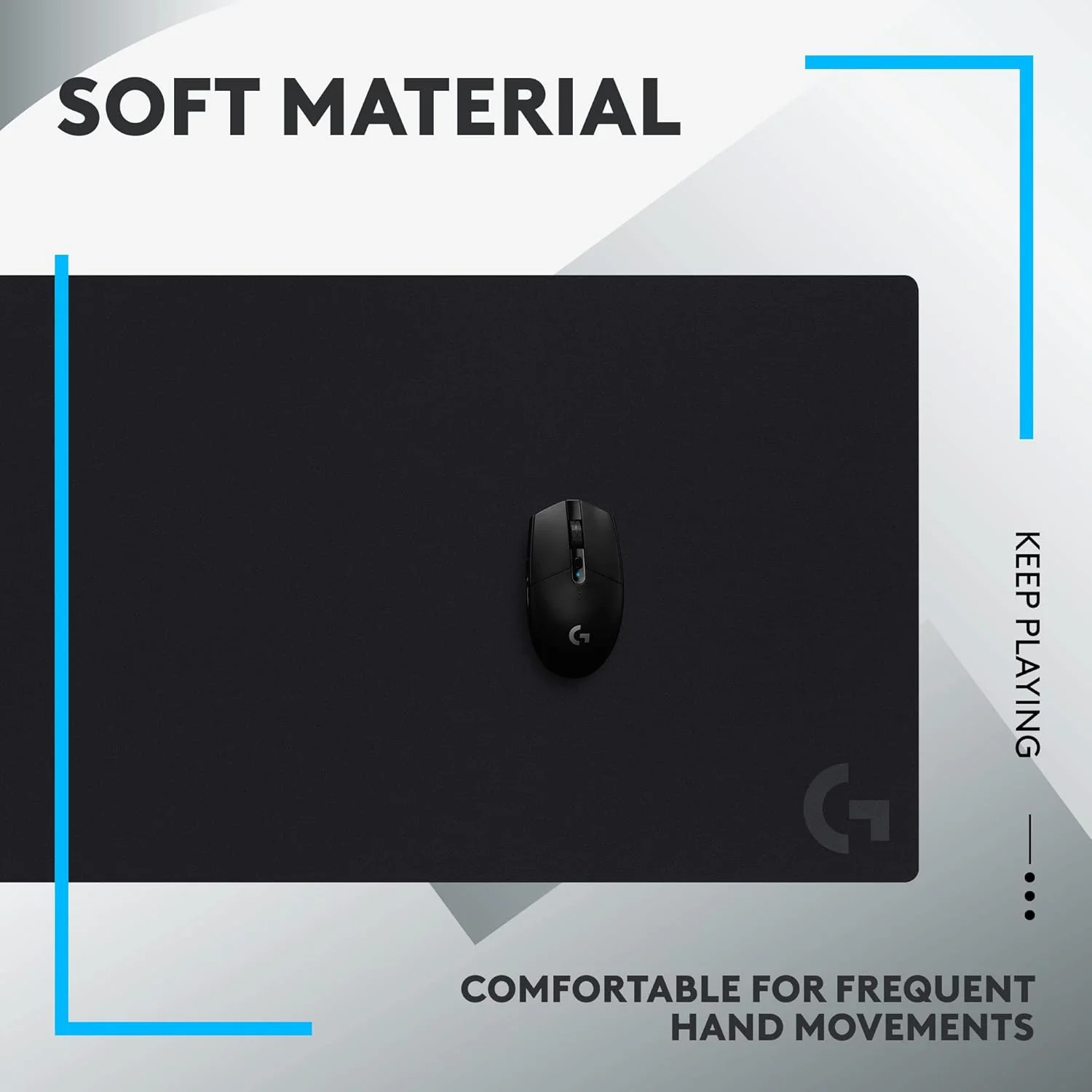 پد ماوس گیمینگ فوق العاده بزرگ Logitech G840، بهینه شده برای حسگرهای بازی، اصطکاک سطحی متوسط، پد ماوس ضد لغزش، لوازم جانبی بازی Mac و PC، 900 x 400 x 3 میلی متر