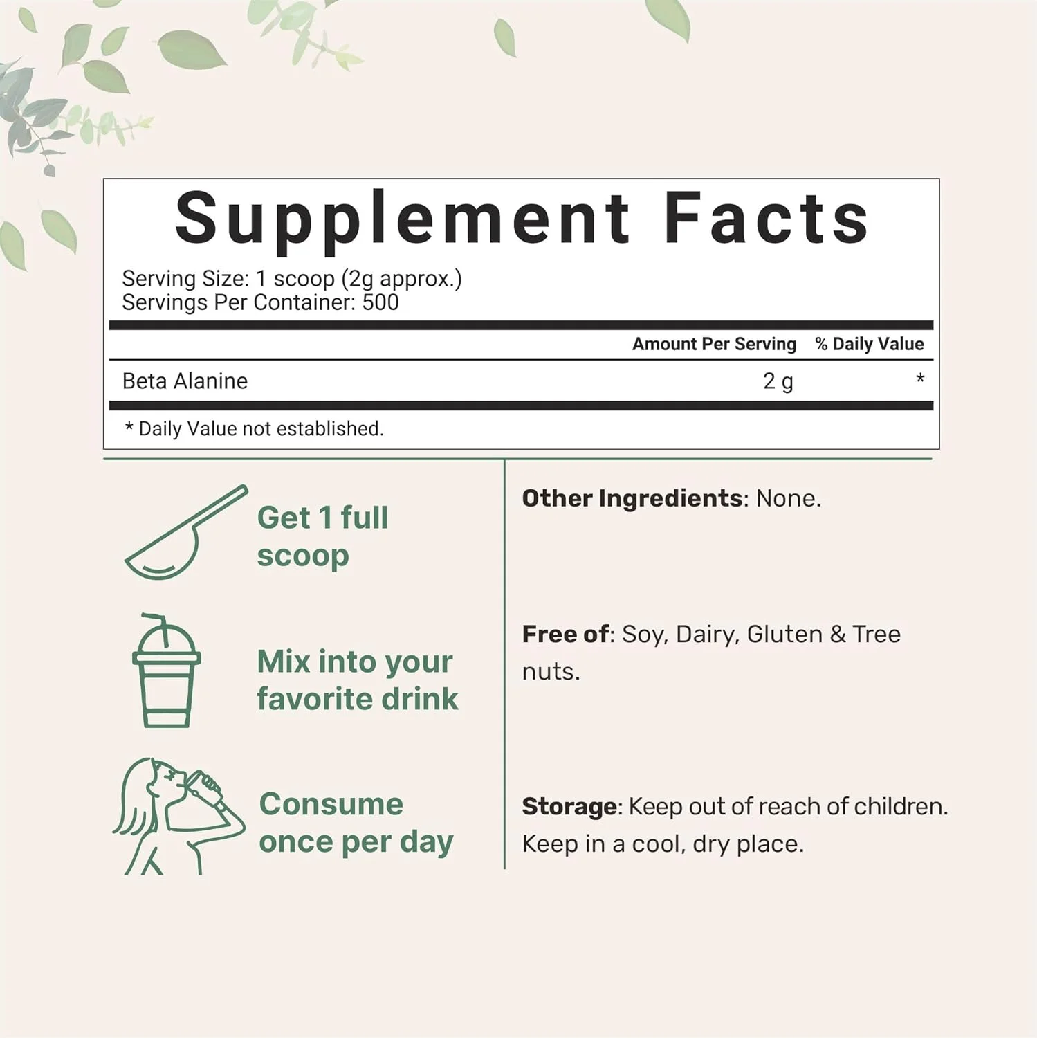 پودر بتا آلانین Micro Ingredients، مکمل بتا آلانین خالص، 1 کیلوگرم (500 روز مصرف)، بدون پرکننده، انرژی آمینو قبل از تمرین، بدون طعم، غیر GMO و مناسب برای گیاهخواران پودر بتا آلانین Micro Ingredients، مکمل بتا آلانین خالص، 1 کیلوگرم (500 روز مصرف)، بدون پرکننده، انرژی آمینو قبل از تمرین، بدون طعم، غیر GMO و مناسب برای گیاهخواران