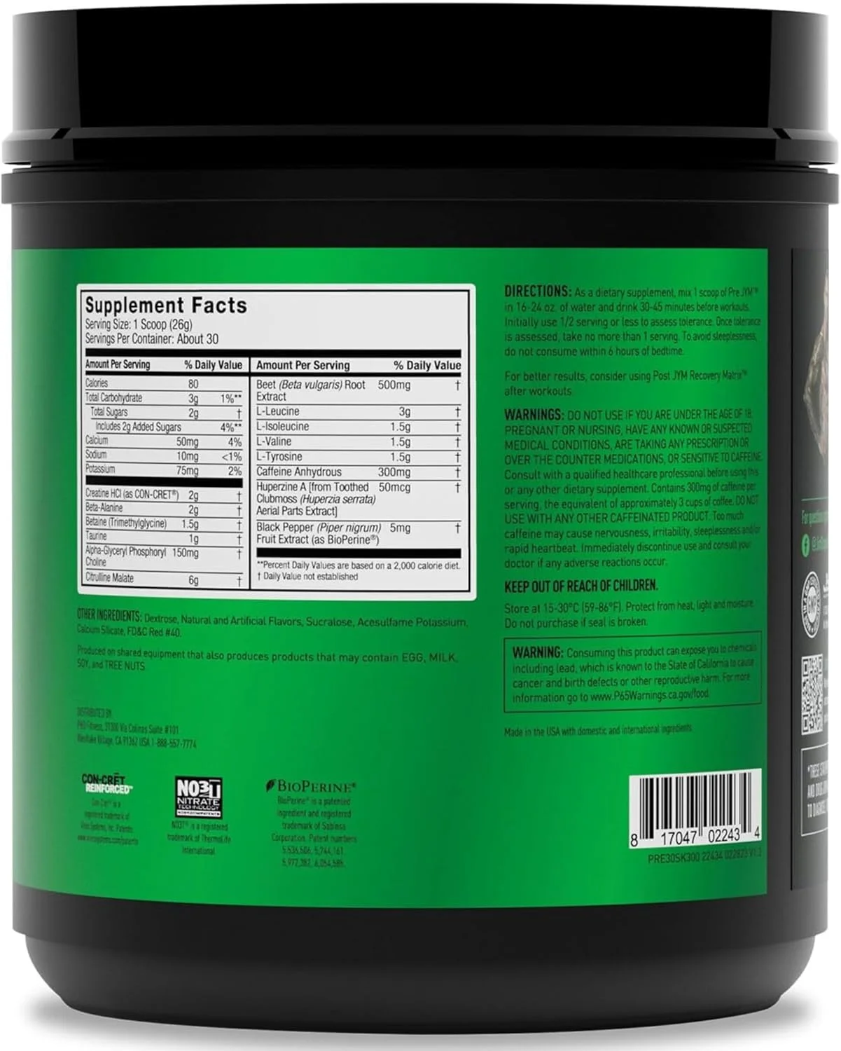 پودر مکمل قبل از تمرین JYM Supplement Science Pre JYM با طعم توت فرنگی کیوی - حاوی BCAA، نوتروپیک ها، کراتین HCI، سیترولین، بتا آلانین، بتائین، تورین، هوپرزین، 30 سروینگ پودر مکمل قبل از تمرین JYM Supplement Science Pre JYM با طعم توت فرنگی کیوی - حاوی BCAA، نوتروپیک ها، کراتین HCI، سیترولین، بتا آلانین، بتائین، تورین، هوپرزین، 30 سروینگ
