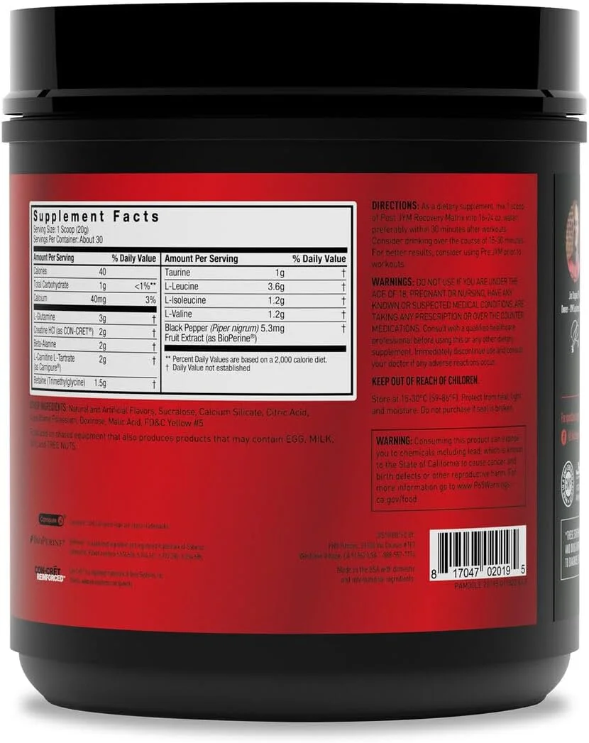 ماتریکس فعال بعد از تمرین JYM Supplement Science، گلوتامین، کراتین HCL بتا آلانین، طعم لیموناد، 1.3 پوند (30 سروینگ) ماتریکس فعال بعد از تمرین JYM Supplement Science، گلوتامین، کراتین HCL بتا آلانین، طعم لیموناد، 1.3 پوند (30 سروینگ)