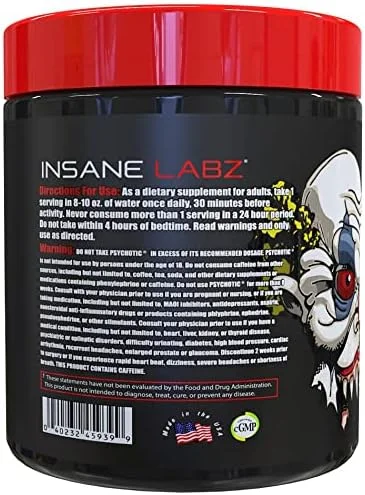 پودر پیش تمرینی محرک قوی Insane Labz Psychotic، انرژی ماندگار و شدید، تمرکز و استقامت با بتا آلانین، کراتین مونوهیدرات DMAE، 35 سروینگ (پرتقال هاوایی) پودر پیش تمرینی محرک قوی Insane Labz Psychotic، انرژی ماندگار و شدید، تمرکز و استقامت با بتا آلانین، کراتین مونوهیدرات DMAE، 35 سروینگ (پرتقال هاوایی)