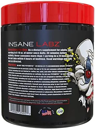 پودر پیش تمرینی محرک قوی Insane Labz tic، انرژی ماندگار، تمرکز و استقامت فوق العاده با بتا آلانین، کراتین مونوهیدرات DMAE، 35 سروینگ (تمشک آبی) پودر پیش تمرینی محرک قوی Insane Labz tic، انرژی ماندگار، تمرکز و استقامت فوق العاده با بتا آلانین، کراتین مونوهیدرات DMAE، 35 سروینگ (تمشک آبی)
