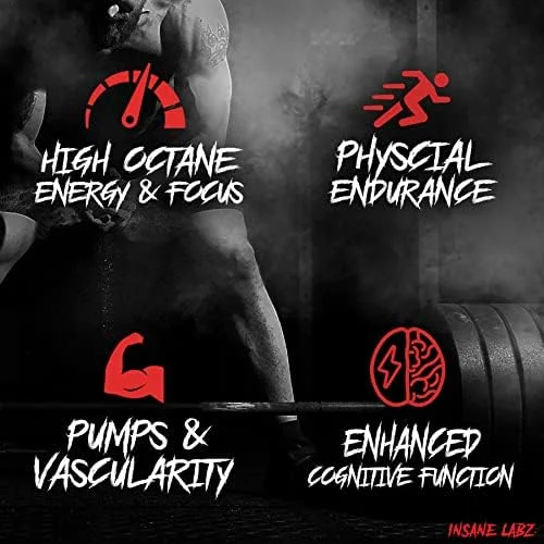 پودر پیش تمرینی محرک قوی Insane Labz tic، انرژی ماندگار، تمرکز و استقامت فوق العاده با بتا آلانین، کراتین مونوهیدرات DMAE، 35 سروینگ (تمشک آبی) پودر پیش تمرینی محرک قوی Insane Labz tic، انرژی ماندگار، تمرکز و استقامت فوق العاده با بتا آلانین، کراتین مونوهیدرات DMAE، 35 سروینگ (تمشک آبی)