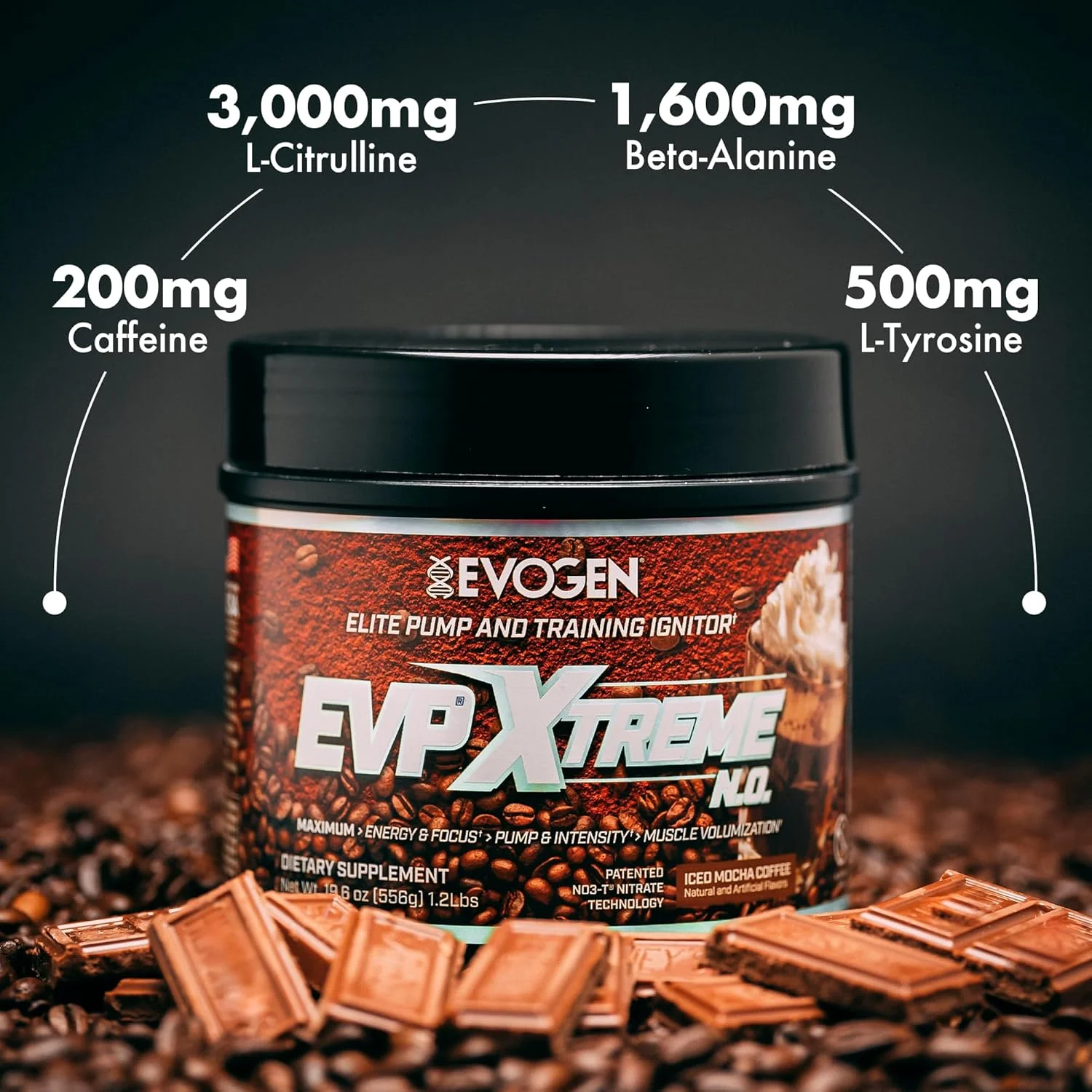 مکمل قبل از تمرین اووجن EVP Xtreme NO | آرژنین نیترات، بتا آلانین، سیترولین، اکسید نیتریک، پمپ | طعم قهوه موکا یخی | 40 سروینگ مکمل قبل از تمرین اووجن EVP Xtreme NO | آرژنین نیترات، بتا آلانین، سیترولین، اکسید نیتریک، پمپ | طعم قهوه موکا یخی | 40 سروینگ