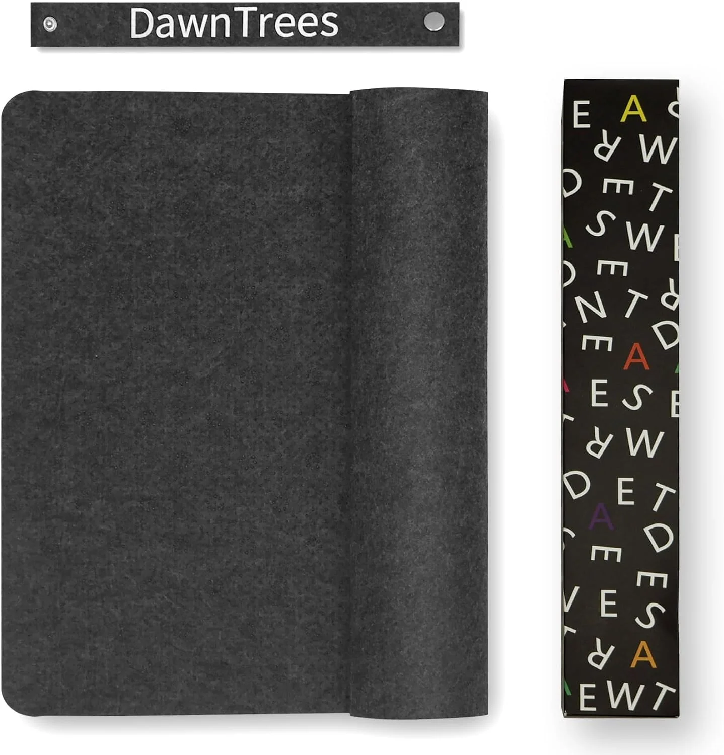 پد رومیزی نمدی بزرگ DAWNTREES، 120x60 سانتی متر، 47.2x23.6 اینچ، پد رومیزی ضد لغزش برای دفتر و خانه، پد ماوس کامل میز، زیر صفحه کلید برای میز، محافظ رومیزی (خاکستری تیره)