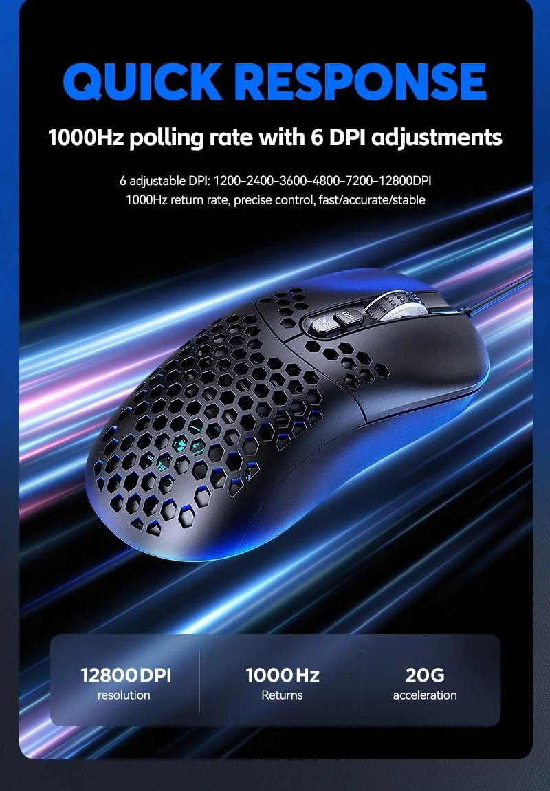 ست ترکیبی گیمینگ 4 در 1 DEADSKULL C880، کیبورد RGB با کنترل نور پس زمینه، ماوس گیمینگ، هدست LED و ماوس پد XL، مشکی