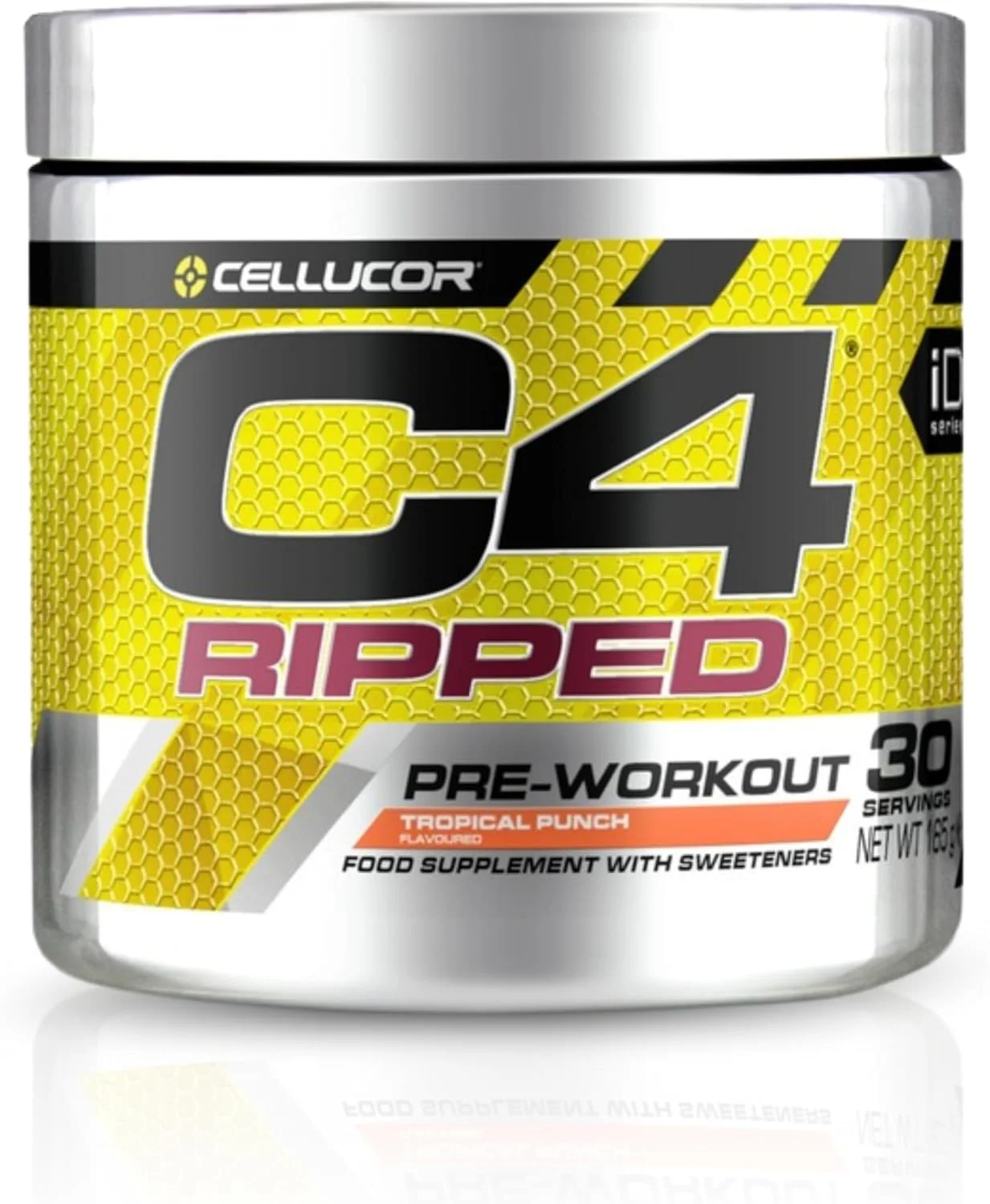 پودر مکمل قبل از تمرین Cellucor C4 Ripped با طعم پانچ استوایی | بدون کراتین + مکمل انرژی قبل از تمرین بدون شکر برای مردان و زنان | 150 میلی گرم کافئین + بتا آلانین | 30 سروینگ (بسته بندی ممکن است متفاوت باشد)