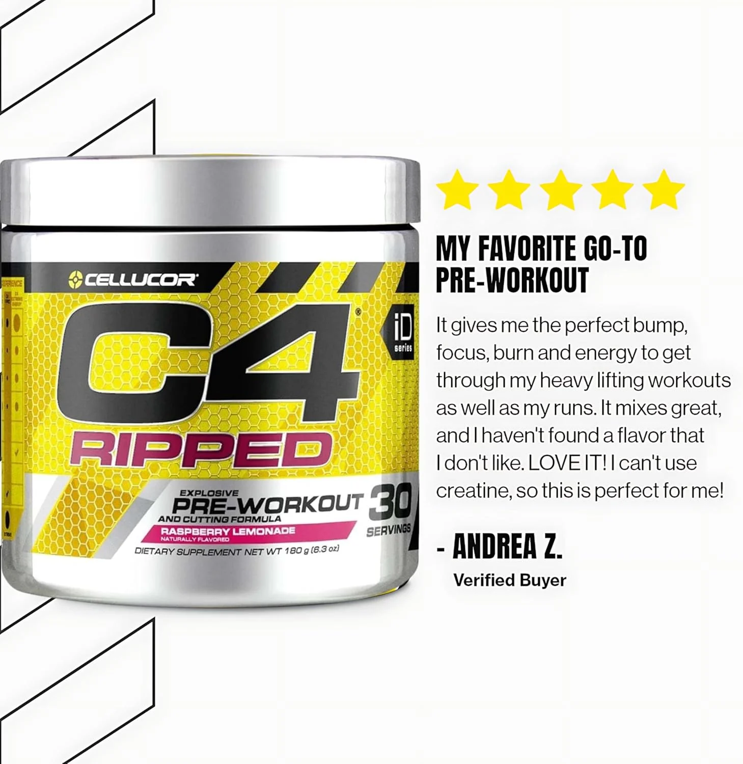 پودر مکمل قبل از تمرین سلکور C4 Ripped با طعم تمشک و لیموناد | بدون کراتین + مکمل انرژی قبل از تمرین بدون شکر برای مردان و زنان | 150 میلی گرم کافئین + بتا آلانین | 30 سروینگ (بسته بندی ممکن است متفاوت باشد) پودر مکمل قبل از تمرین سلکور C4 Ripped با طعم تمشک و لیموناد | بدون کراتین + مکمل انرژی قبل از تمرین بدون شکر برای مردان و زنان | 150 میلی گرم کافئین + بتا آلانین | 30 سروینگ (بسته بندی ممکن است متفاوت باشد)