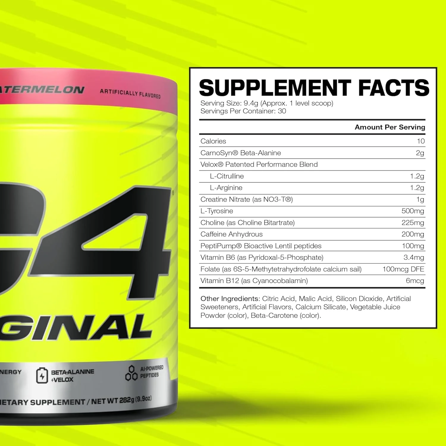 پودر پیش تمرینی Cellucor C4 Original، نوشیدنی بدون قند برای مردان و زنان با 200 میلی گرم کافئین و 2 گرم CarnoSyn Beta-Alanine برای انرژی، تمرکز و پشتیبانی از عملکرد، طعم هندوانه، 30 سروینگ پودر پیش تمرینی Cellucor C4 Original، نوشیدنی بدون قند برای مردان و زنان با 200 میلی گرم کافئین و 2 گرم CarnoSyn Beta-Alanine برای انرژی، تمرکز و پشتیبانی از عملکرد، طعم هندوانه، 30 سروینگ