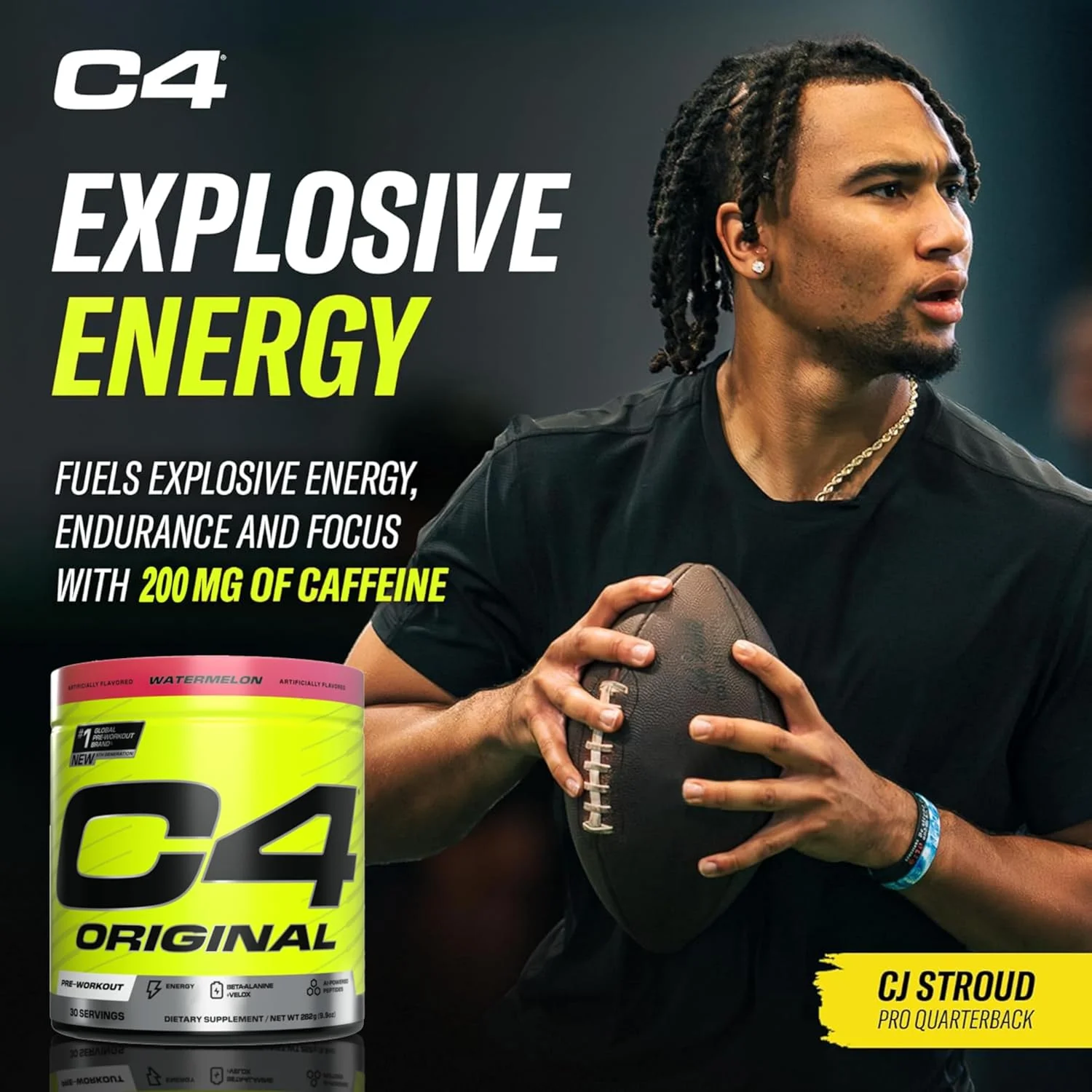 پودر پیش تمرینی Cellucor C4 Original، نوشیدنی بدون قند برای مردان و زنان با 200 میلی گرم کافئین و 2 گرم CarnoSyn Beta-Alanine برای انرژی، تمرکز و پشتیبانی از عملکرد، طعم هندوانه، 30 سروینگ پودر پیش تمرینی Cellucor C4 Original، نوشیدنی بدون قند برای مردان و زنان با 200 میلی گرم کافئین و 2 گرم CarnoSyn Beta-Alanine برای انرژی، تمرکز و پشتیبانی از عملکرد، طعم هندوانه، 30 سروینگ