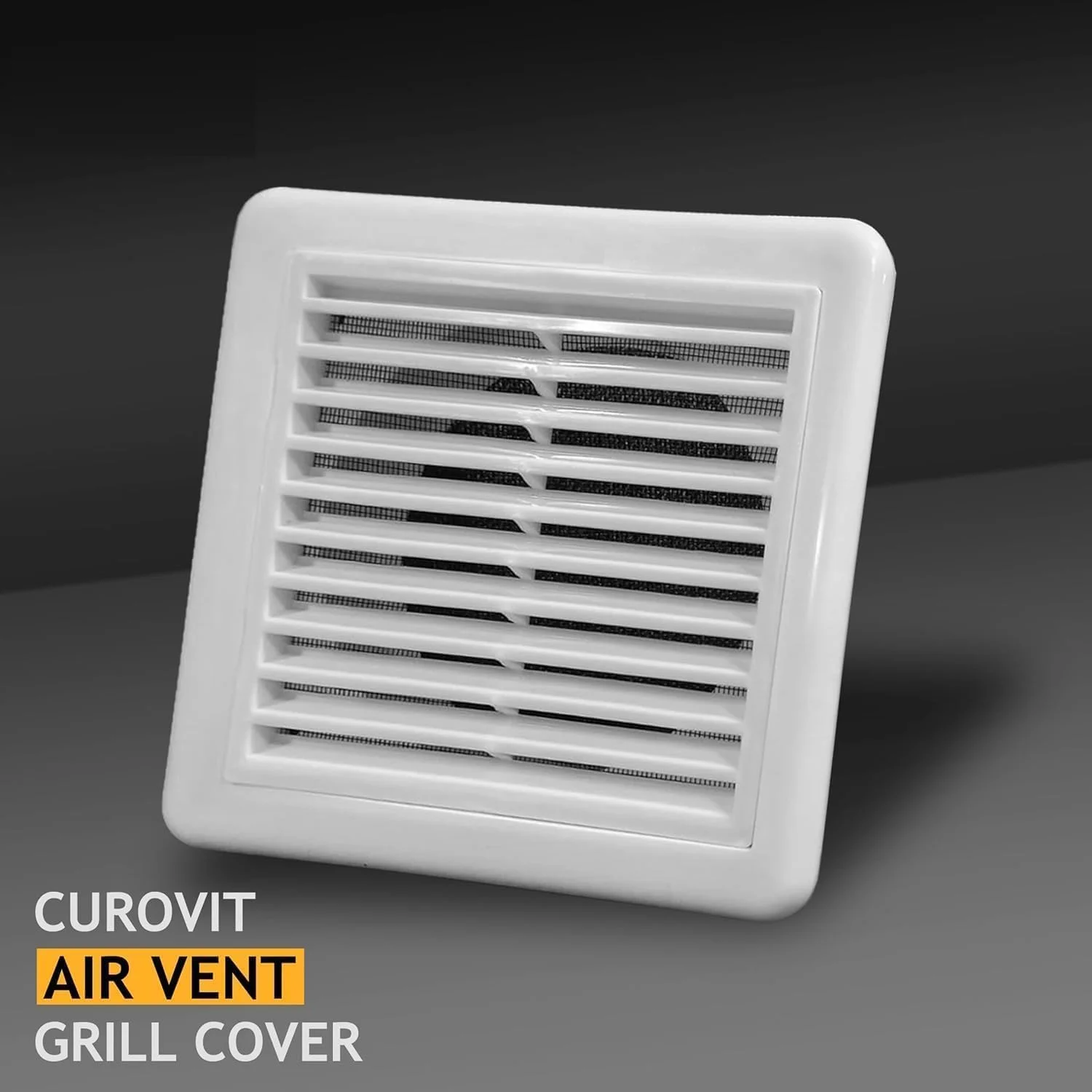 دریچه ثابت PVC بیلا - پوشش تهویه سفید با محافظ حشرات، پلاستیک ABS برای آشپزخانه، حمام، اتاق خواب و دفتر (6 اینچ)