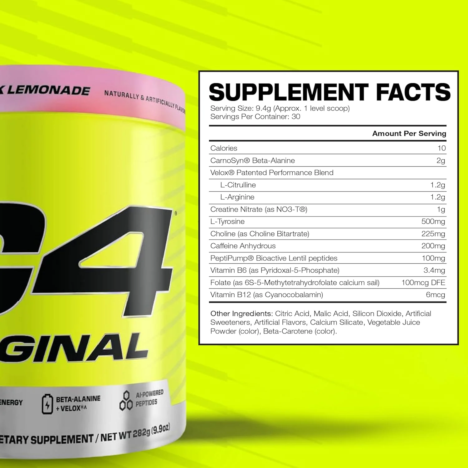 پودر انرژی زا قبل از تمرین C4 Original Cellucor برای مردان و زنان - با کراتین، کافئین، تقویت کننده اکسید نیتریک، سیترولین و بتا آلانین - لیموناد صورتی - 30 سروینگ (بسته بندی ممکن است متفاوت باشد) پودر انرژی زا قبل از تمرین C4 Original Cellucor برای مردان و زنان - با کراتین، کافئین، تقویت کننده اکسید نیتریک، سیترولین و بتا آلانین - لیموناد صورتی - 30 سروینگ (بسته بندی ممکن است متفاوت باشد)