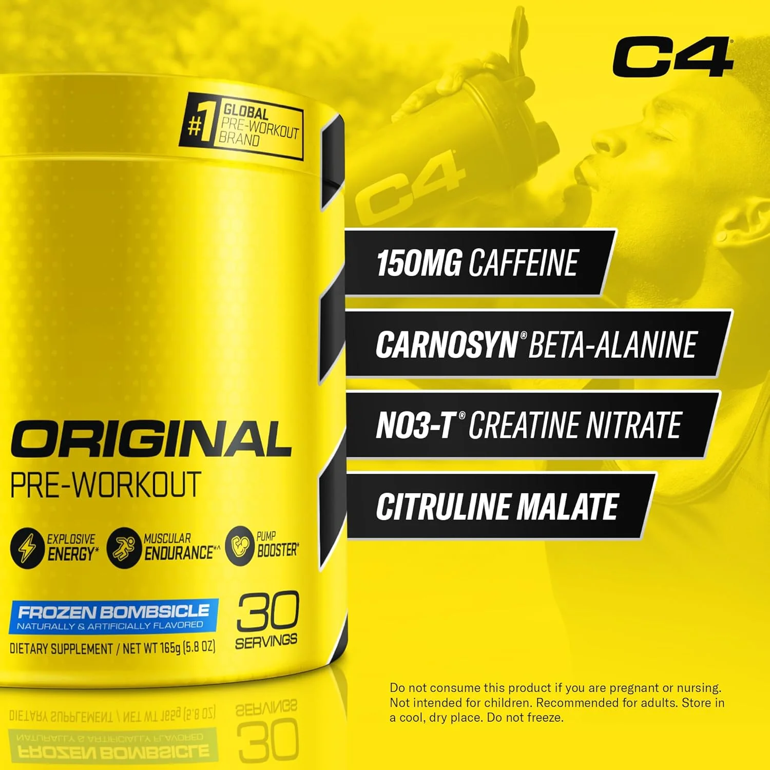 پودر مکمل قبل از تمرین Cellucor C4 Original با طعم Frozen Bombsicle، بدون شکر، انرژی زا برای مردان و زنان، 150 میلی گرم کافئین + بتا آلانین + کراتین - 30 سروینگ (بسته بندی ممکن است متفاوت باشد) پودر مکمل قبل از تمرین Cellucor C4 Original با طعم Frozen Bombsicle، بدون شکر، انرژی زا برای مردان و زنان، 150 میلی گرم کافئین + بتا آلانین + کراتین - 30 سروینگ (بسته بندی ممکن است متفاوت باشد)