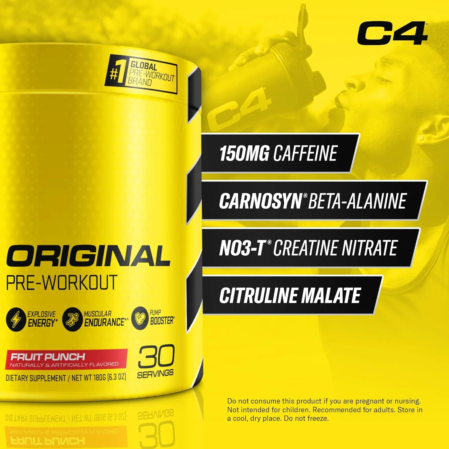 پودر مکمل قبل از تمرین انرژی زا Cellucor C4 برای مردان و زنان - پانچ میوه - 30 سروینگ (بسته بندی ممکن است متفاوت باشد) پودر مکمل قبل از تمرین انرژی زا Cellucor C4 برای مردان و زنان - پانچ میوه - 30 سروینگ (بسته بندی ممکن است متفاوت باشد)